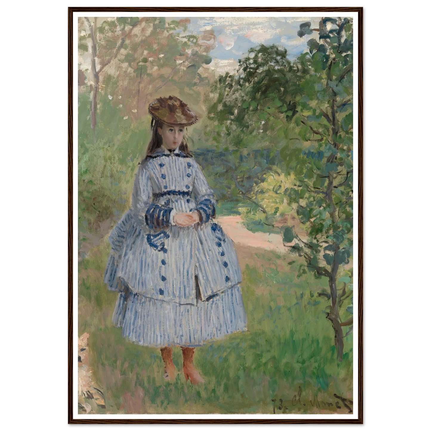 Girl with Dog (1873) Art Print | Claude Monet-Quipham Collections