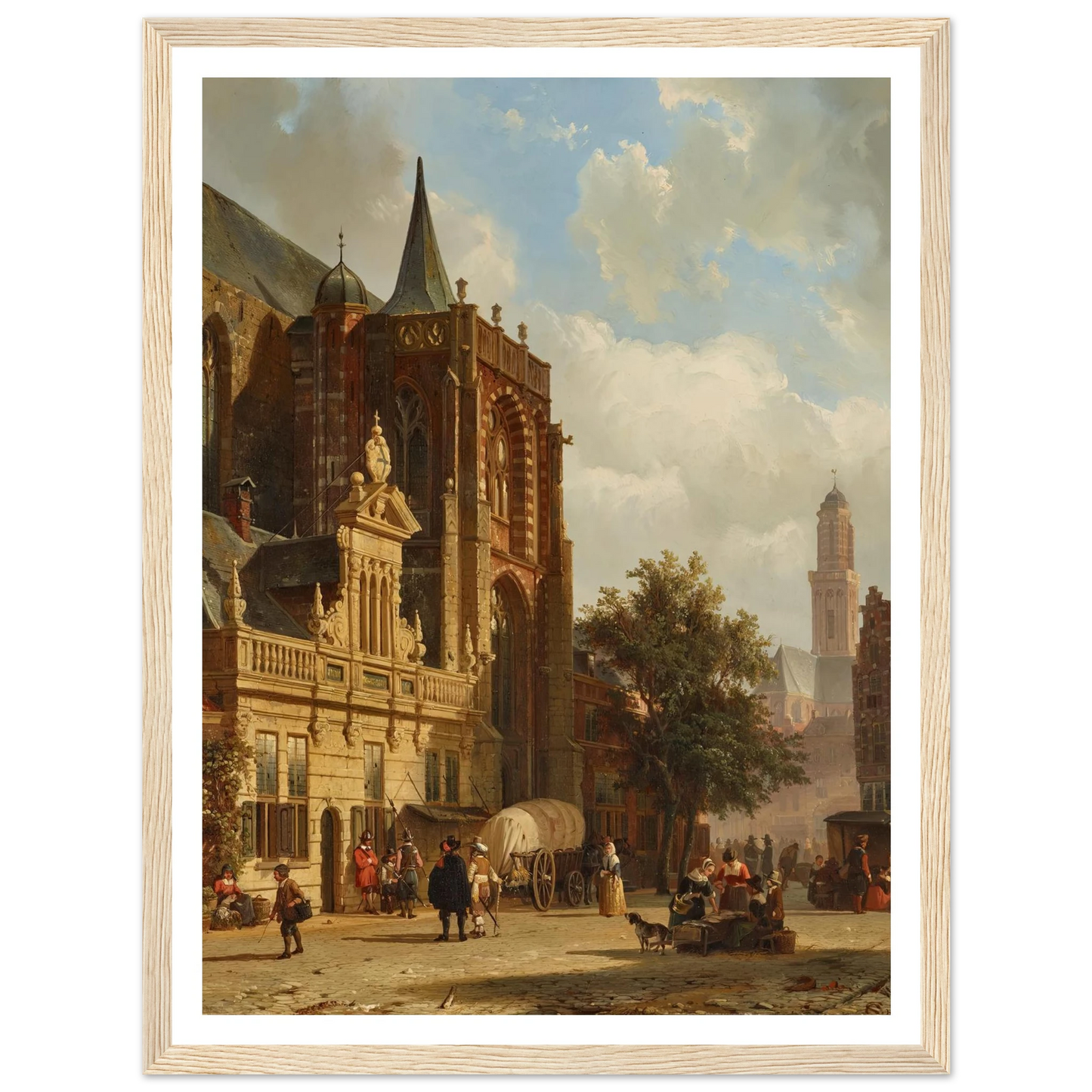 Der Grote Markt in Zwolle (1869) Art Print | Cornelis Springer-Quipham Collections