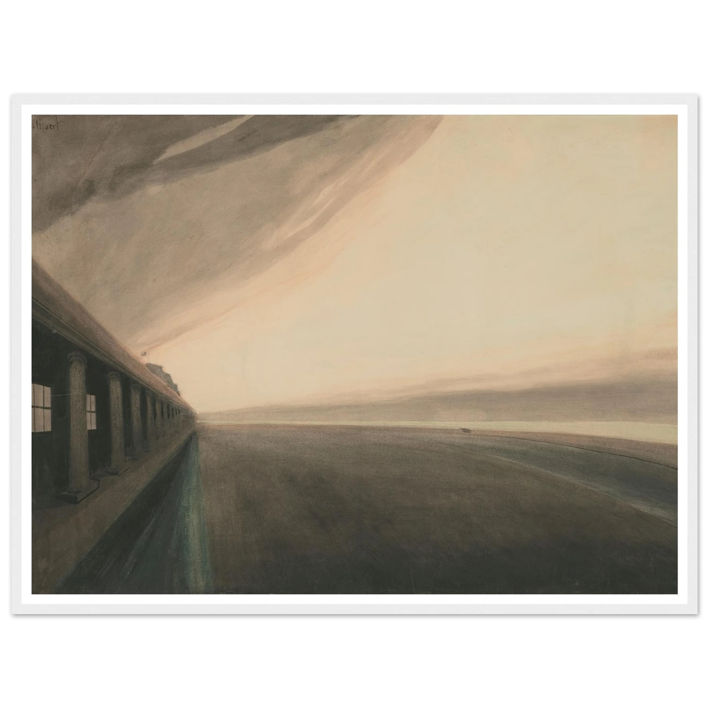 Galeries royales d’Ostende et plage, après l’orage (1907) Art Print | Leon Spilliaert-Quipham Collections