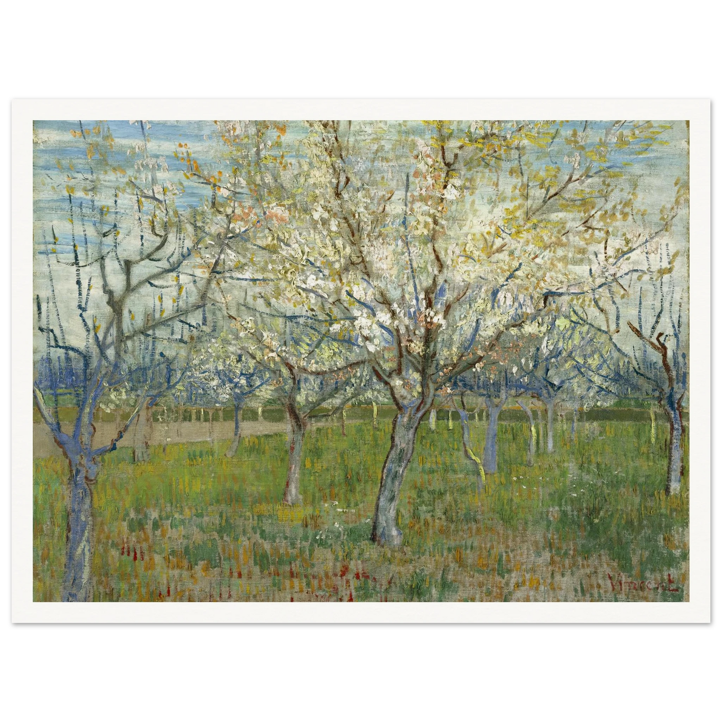 The Pink Orchard (1888) Art Print | Vincent van Gogh-Quipham Collections