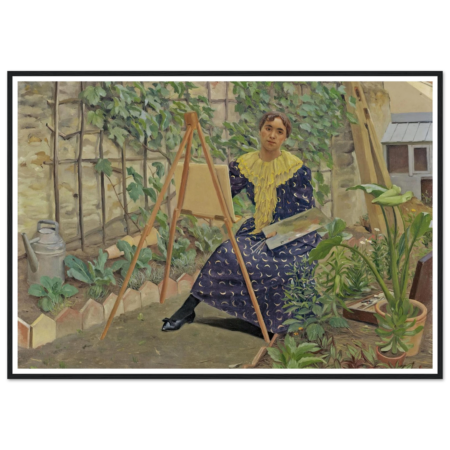 Young Girl Painting (1892) Art Print | Felix Vallotton-Quipham Collections