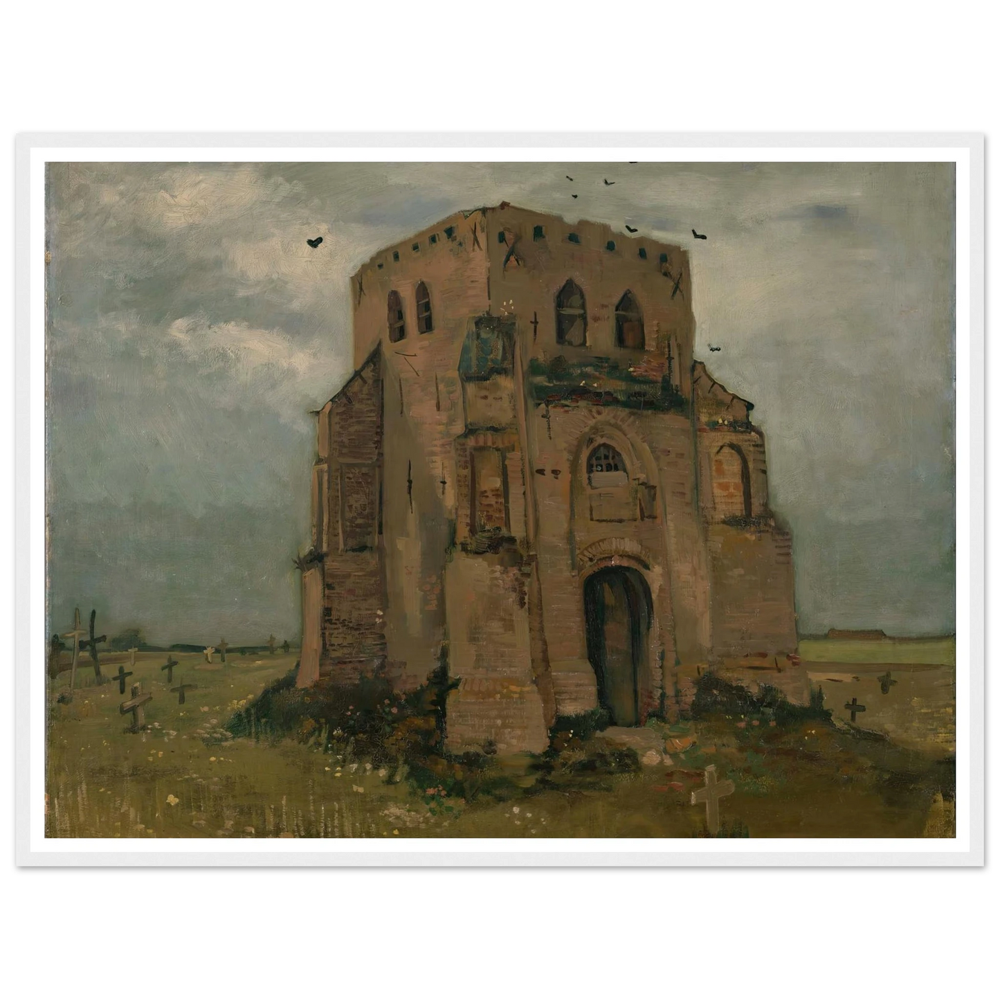 The old church tower at Nuenen (`The peasants’ churchyard’) (1885) Art Print | Vincent van Gogh-Quipham Collections