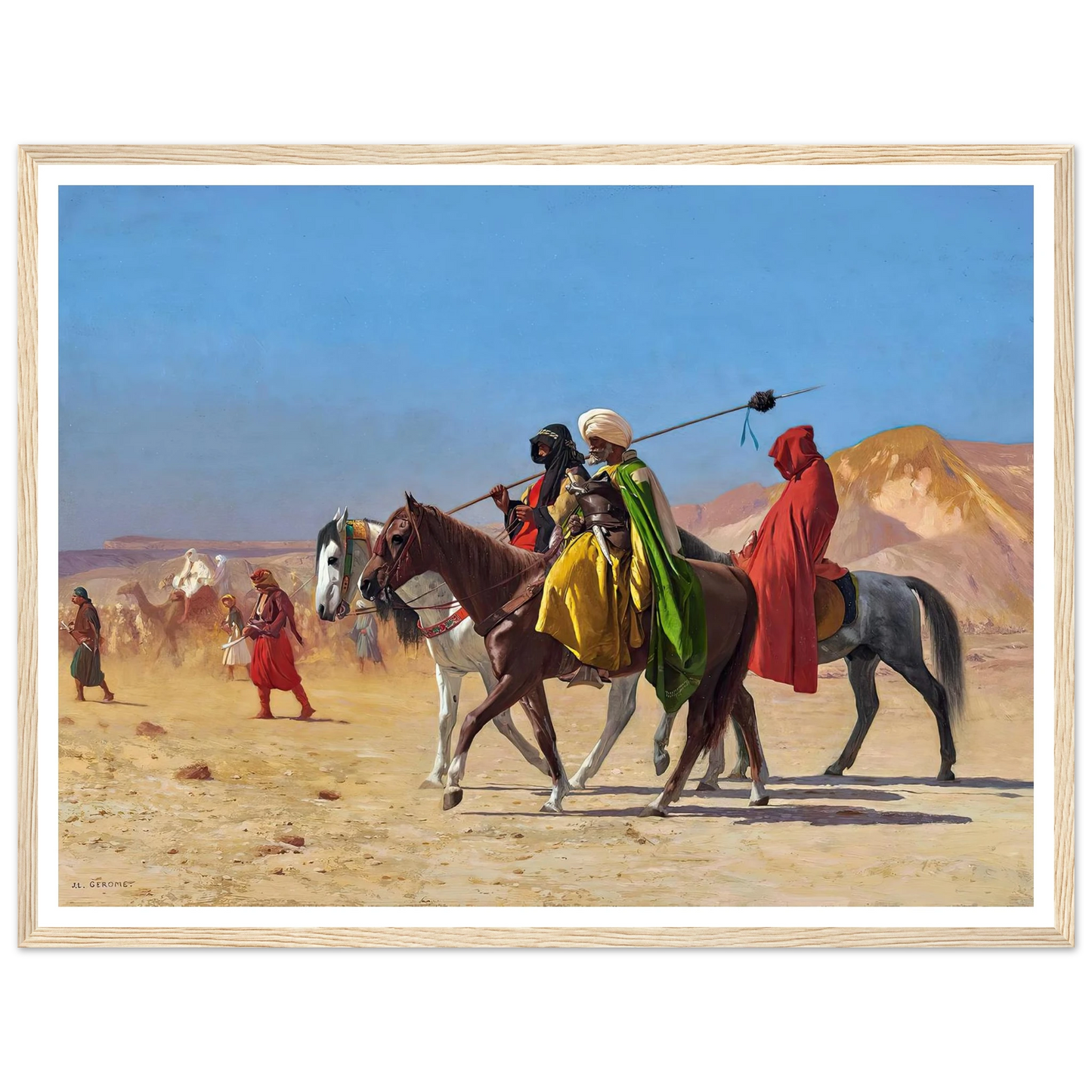 Riders Crossing the Desert (1870) Art Print | Jean Leon Gerome-Quipham Collections