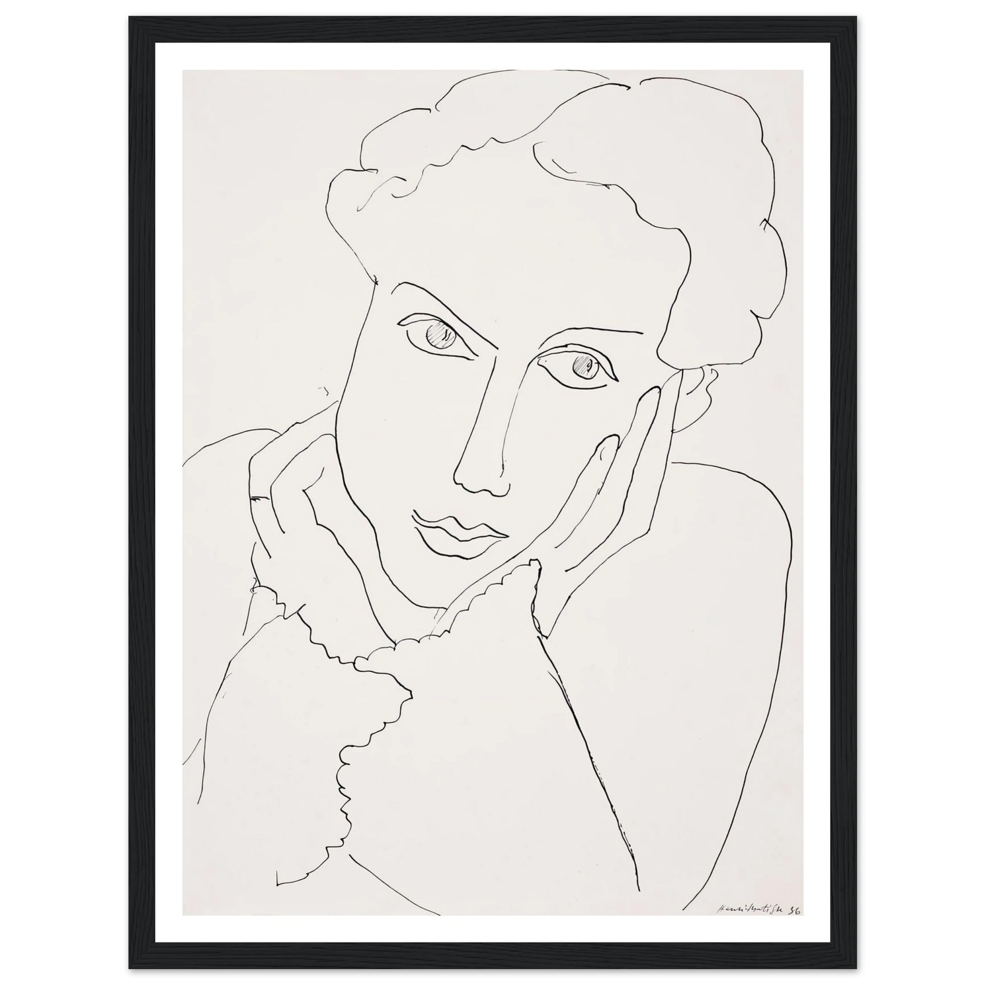 Femme pensive (1936) Art Print | Henri Matisse-Quipham Collections