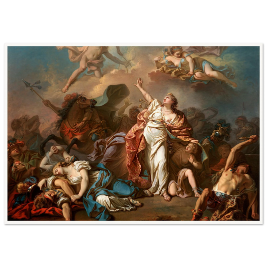 Apollo And Diana Attacking The Children Of Niobe (1772) Art Print | Jacques Louis David-Quipham Collections