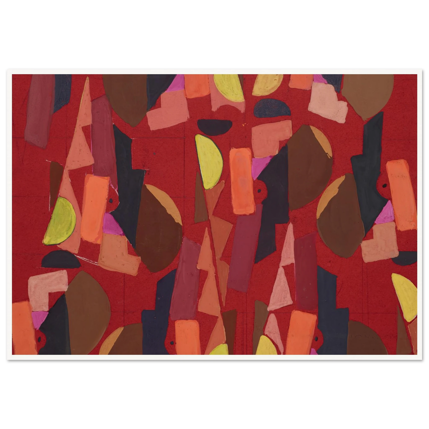 Untitled (Textile design no VI) (circa 1925) Art Print | Frances Hodgkins-Quipham Collections