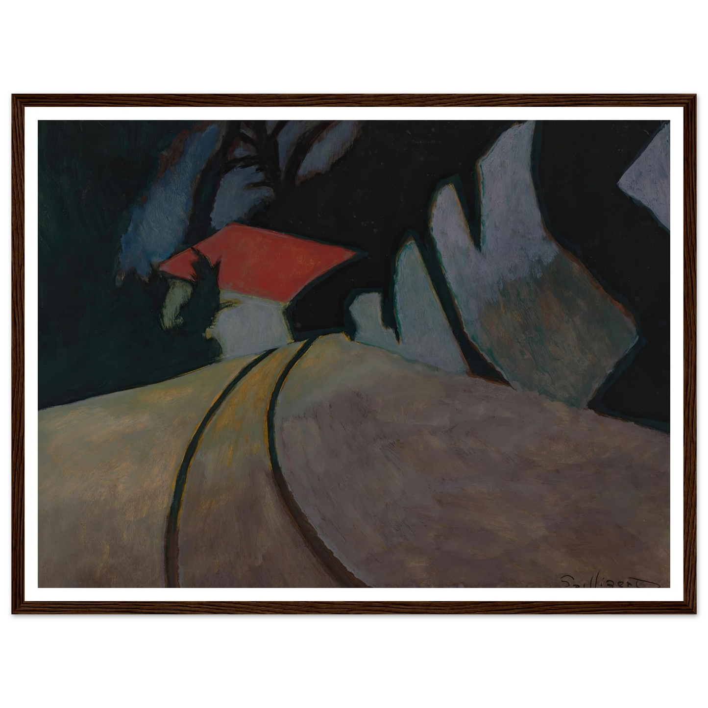 Landschap met rode dak (1926) Art Print | Leon Spilliaert-Quipham Collections