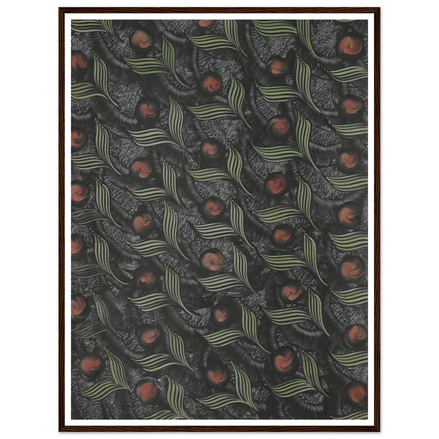 Kleisterpapier (mit Pfauenfedermotiven) (1890 - 1910) Art Print | Anker Kyster-Quipham Collections