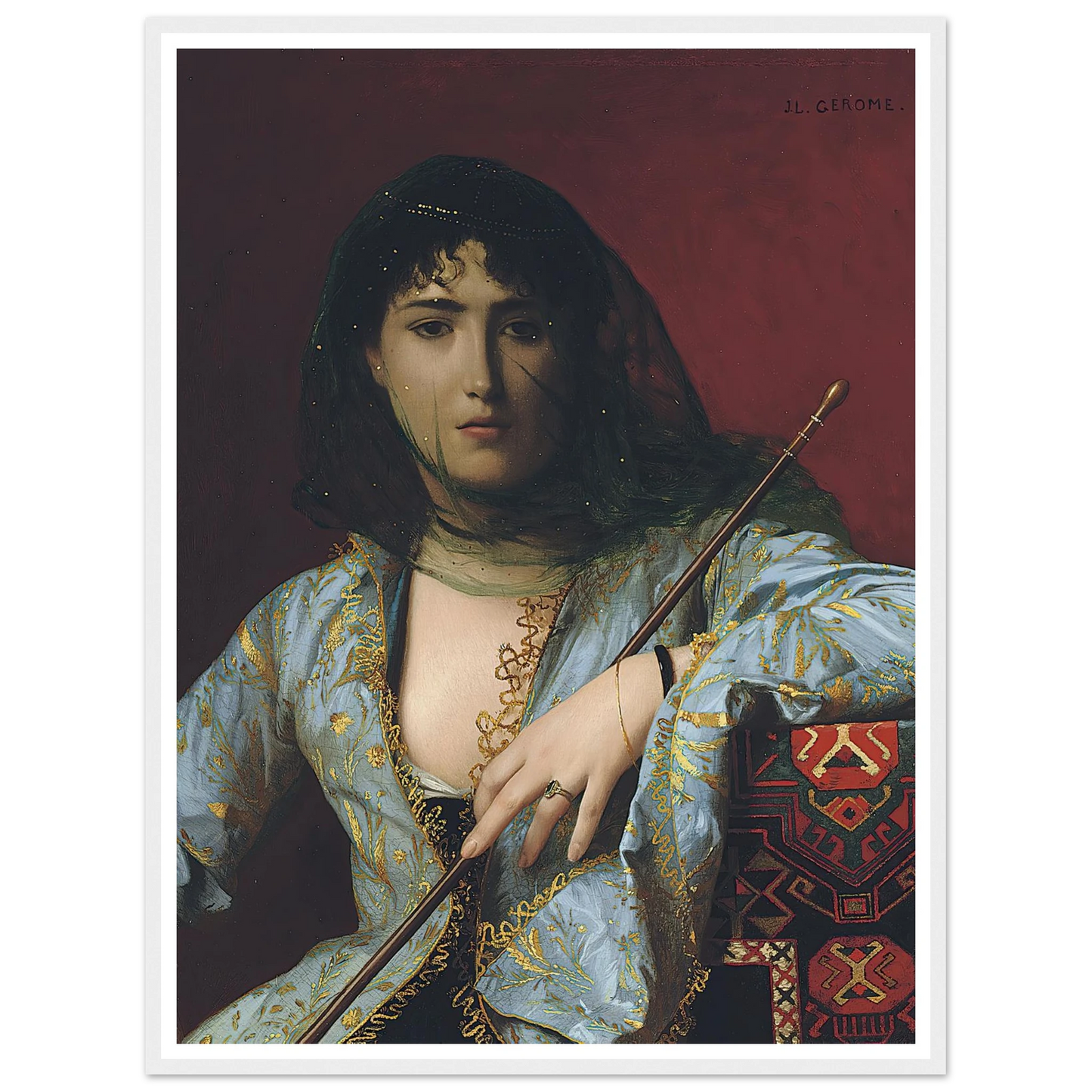 Veiled Circassian Beauty Art Print | Jean Leon Gerome-Quipham Collections