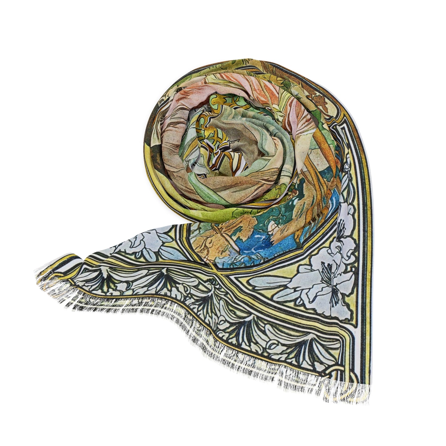The Morning Awakening | Alphonse Mucha Scarf – Art Nouveau Scarf-Quipham Collections