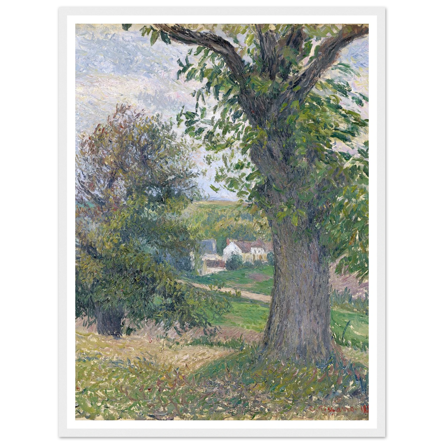 Chestnut Trees in Osny (1883) Art Print | Camille Pissarro-Quipham Collections