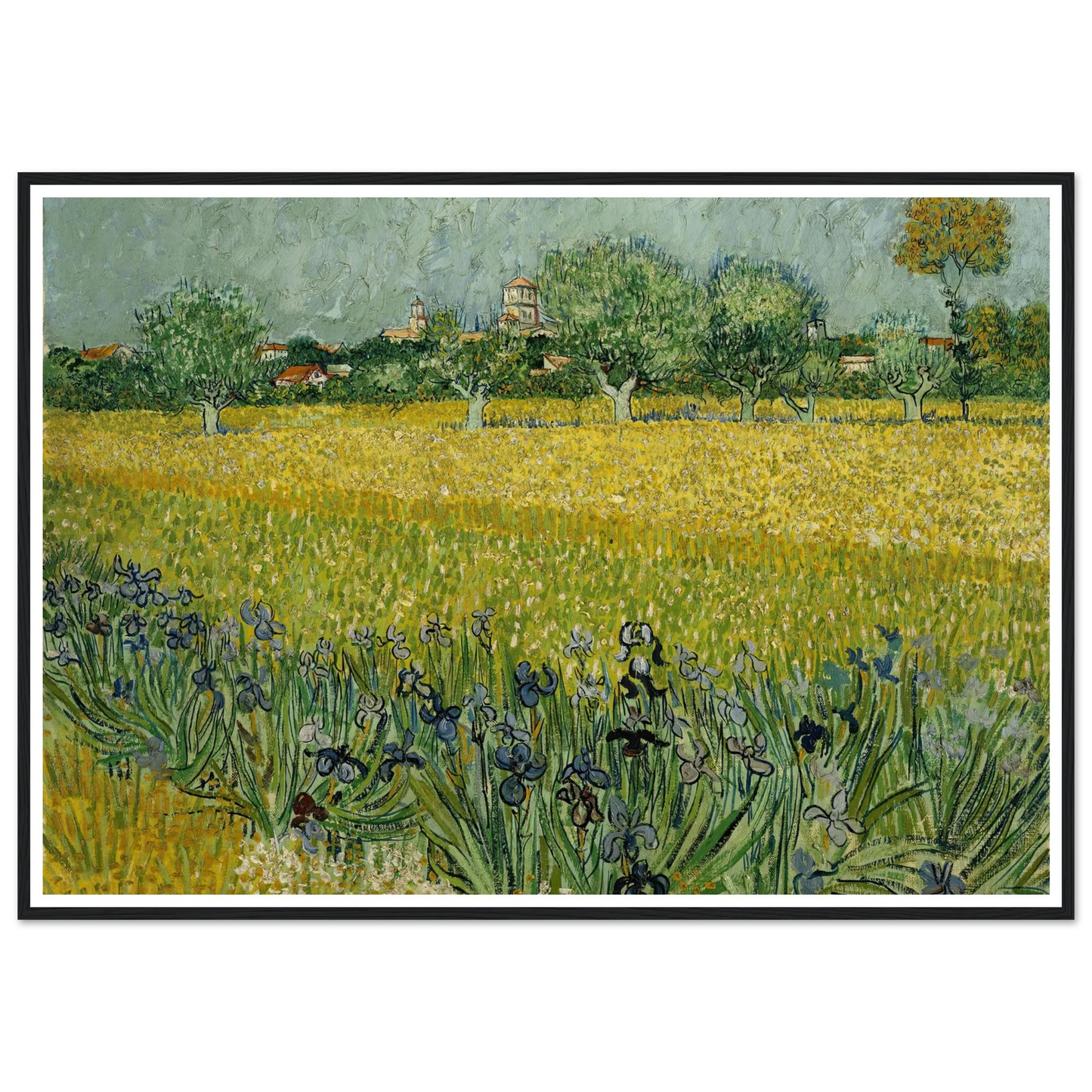 Field with flowers near Arles (1888) Art Print | Vincent van Gogh-Quipham Collections