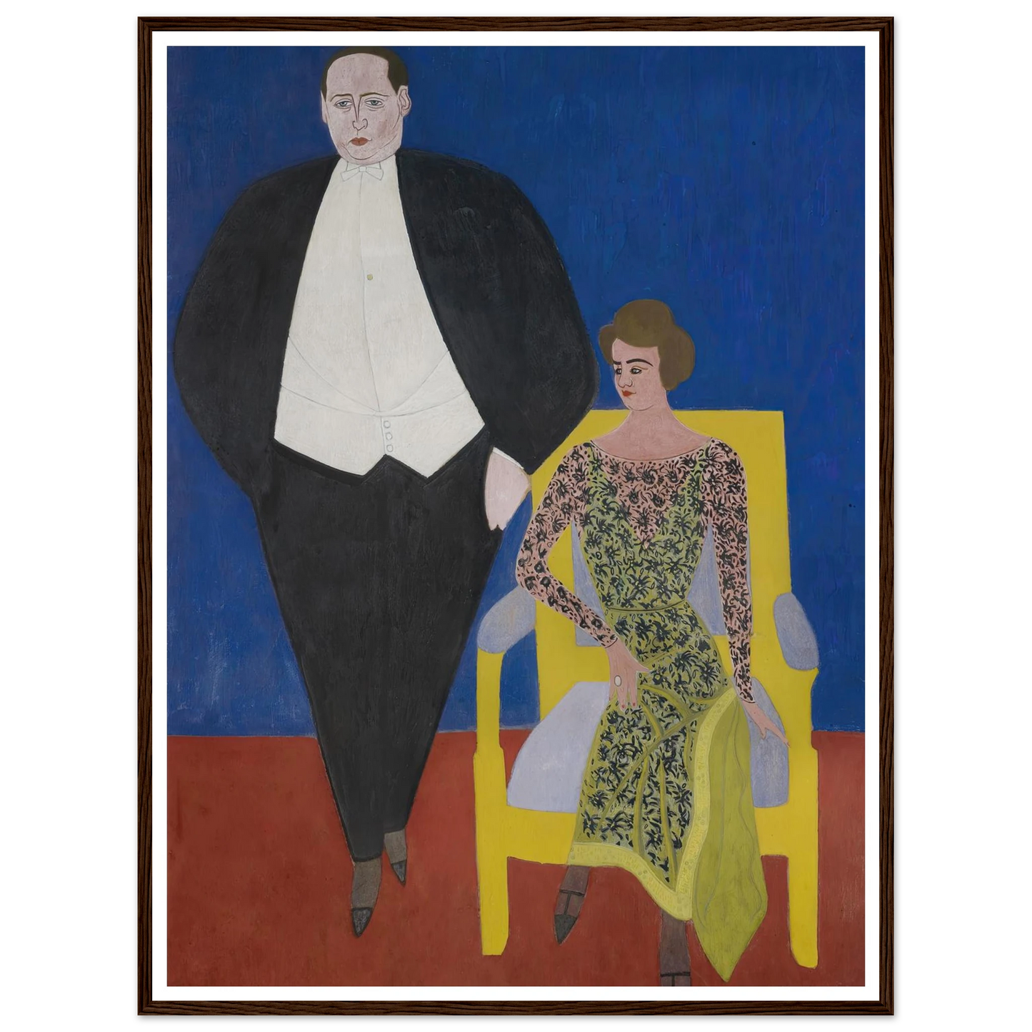 Portrait of Gustave en Norine Van Hecke (1920) Art Print | Leon Spilliaert-Quipham Collections