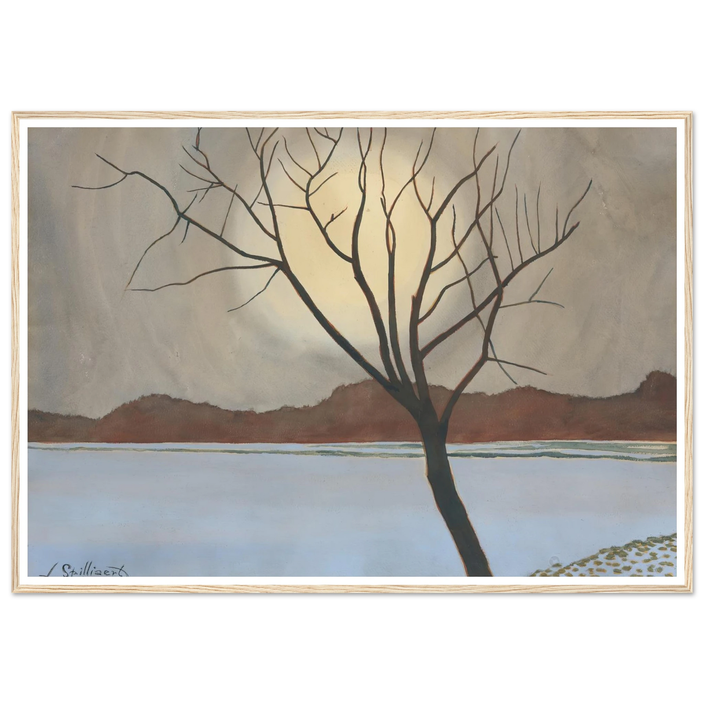 Landschap met boom op het voorplan (from 1929 until 1930) Art Print | Leon Spilliaert-Quipham Collections