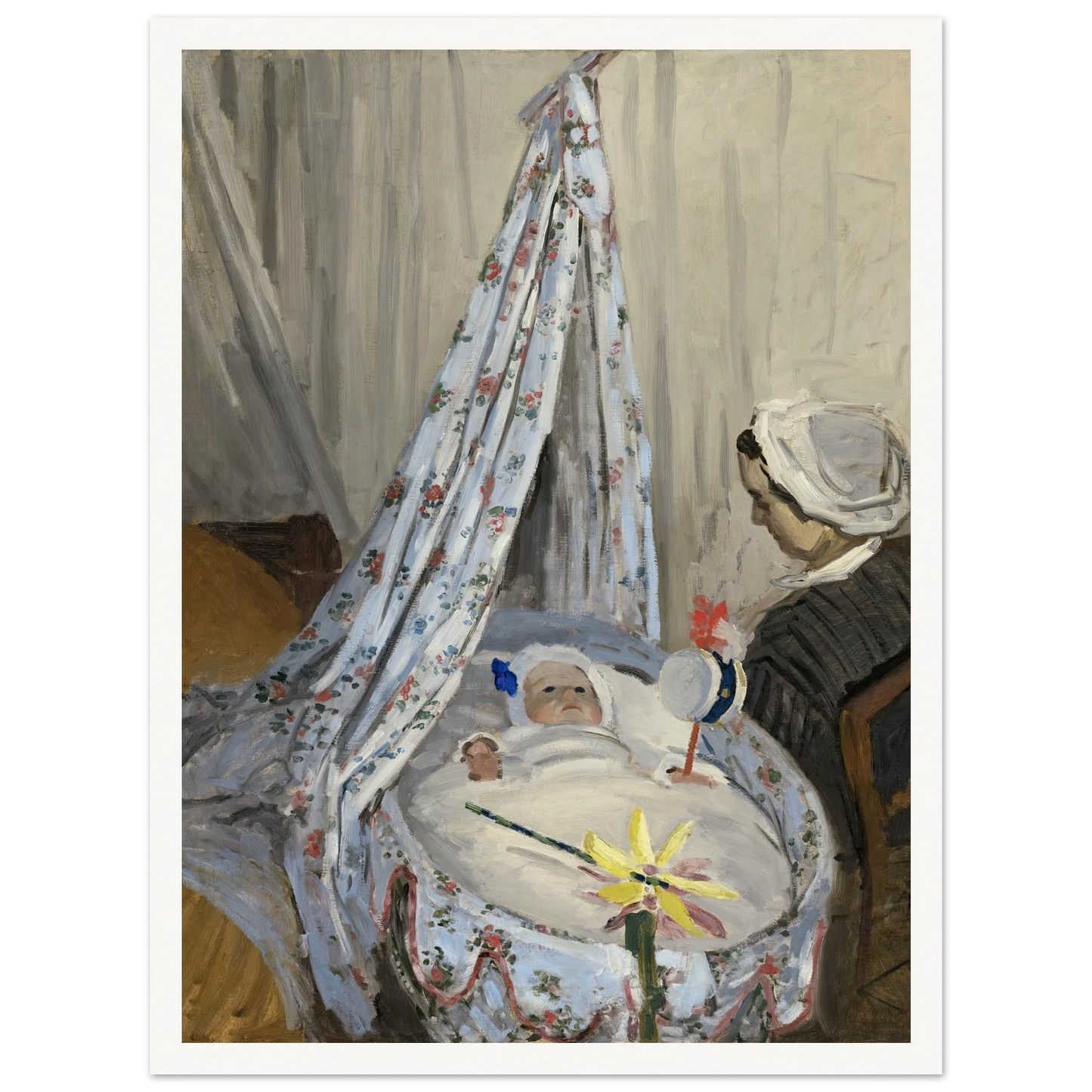 The Cradle – Camille with the Artist’s Son Jean (1867) Art Print | Claude Monet-Quipham Collections
