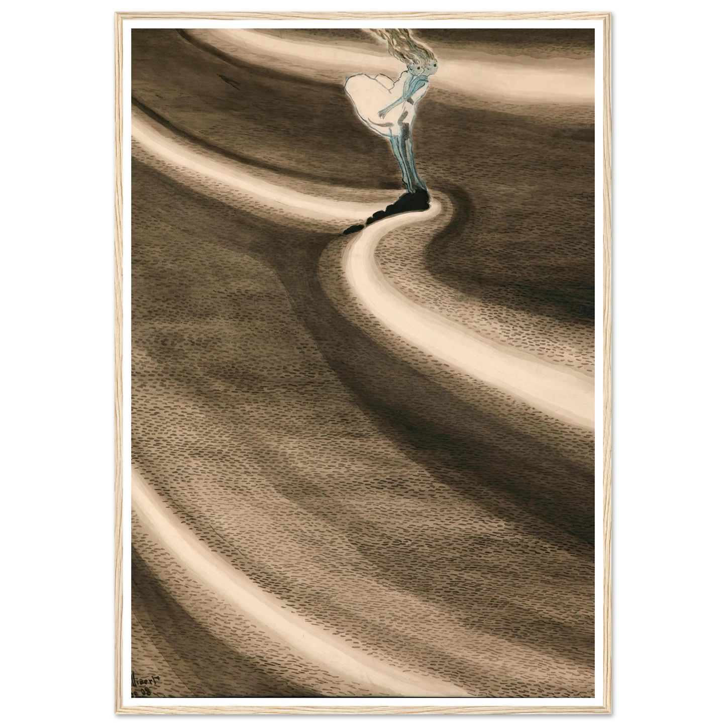 Fillettes devant la vague (1908) Art Print | Leon Spilliaert-Quipham Collections