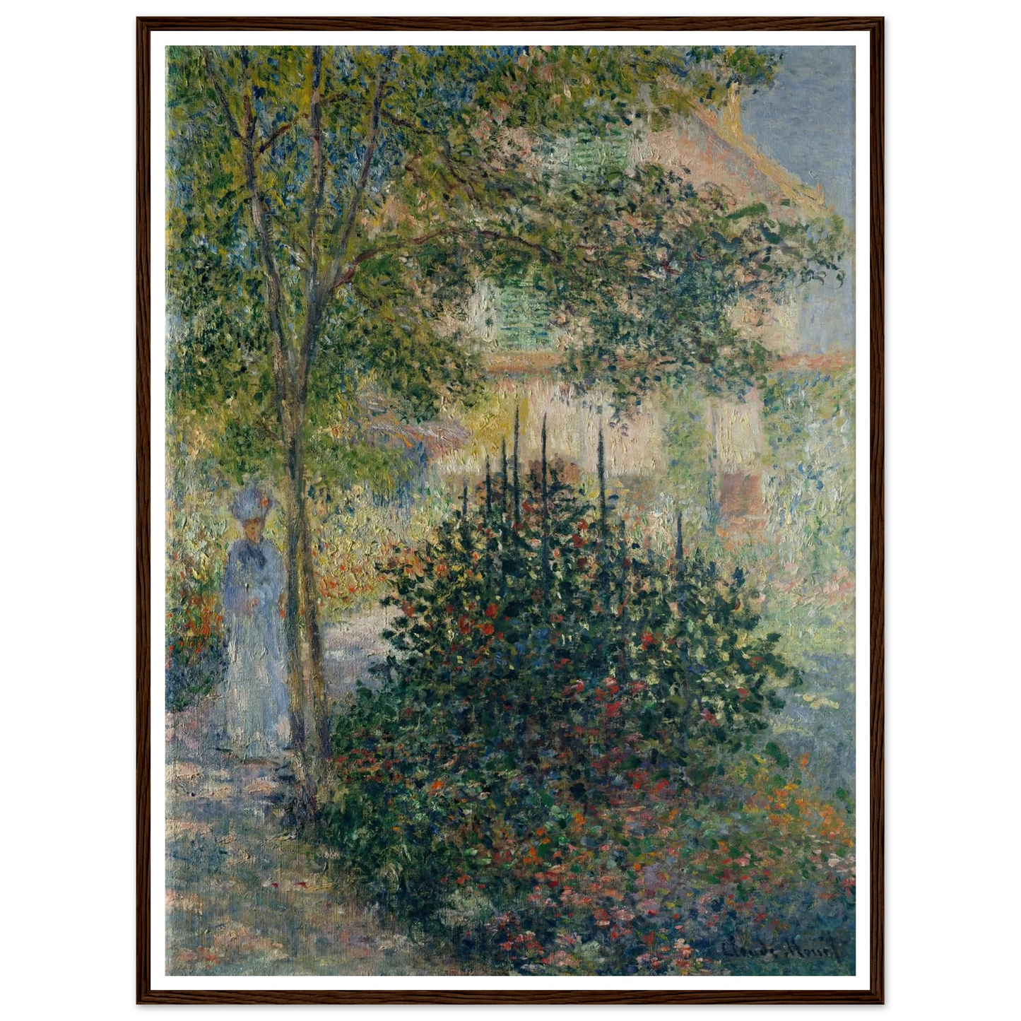 Camille Monet (1847–1879) in the Garden at Argenteuil (1876) Art Print | Claude Monet-Quipham Collections