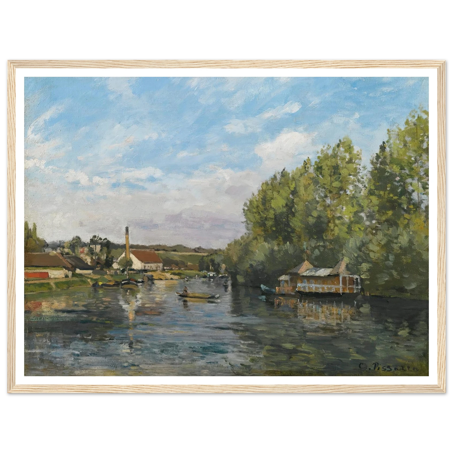 La Seine À Port-Marly (circa 1872) Art Print | Camille Pissarro-Quipham Collections