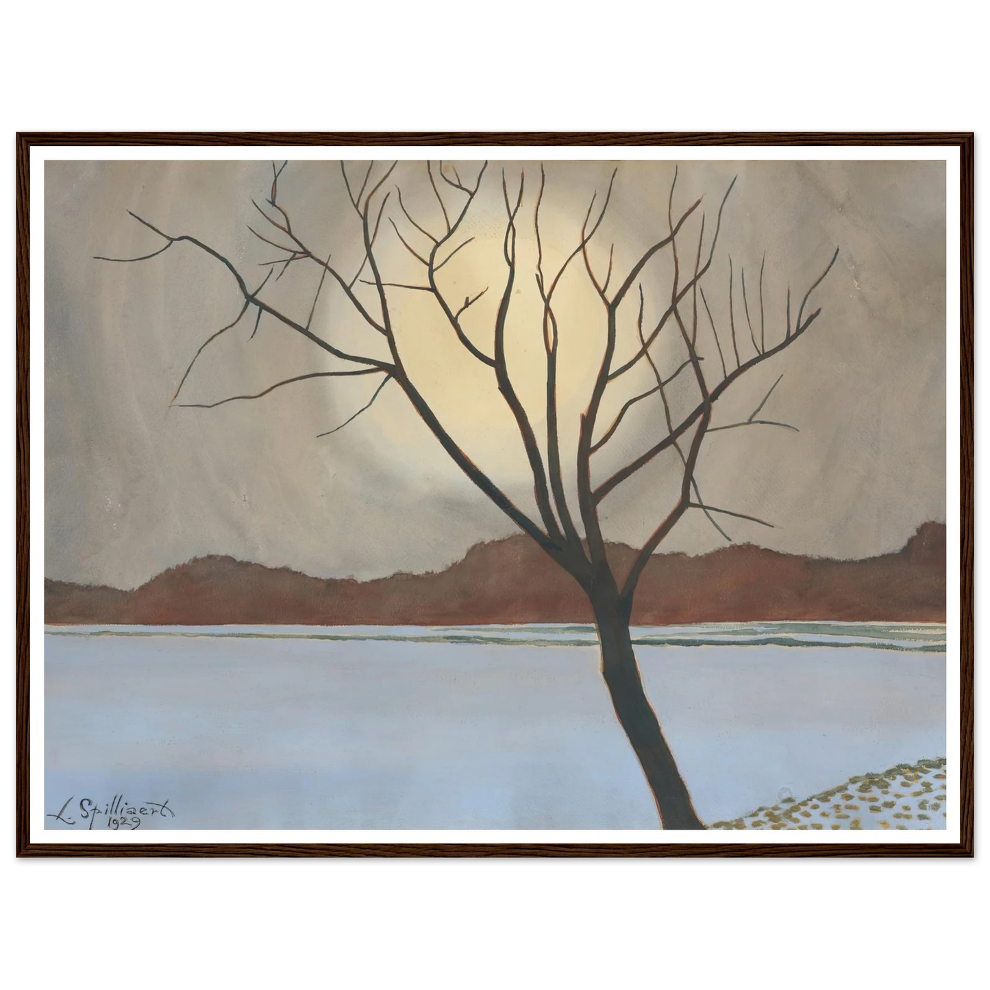 Landschap met boom op het voorplan (from 1929 until 1930) Art Print | Leon Spilliaert-Quipham Collections