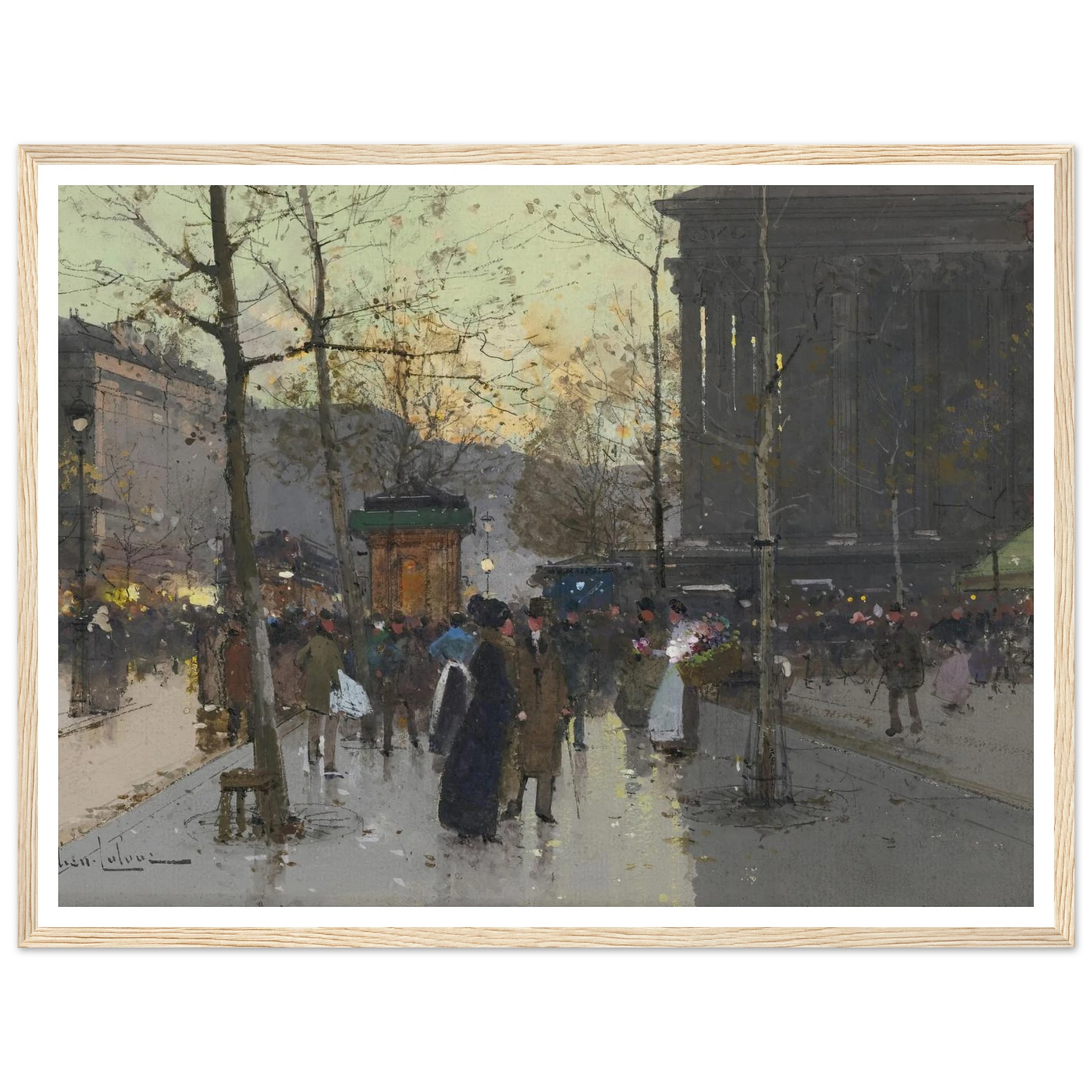 Marché de Fleurs, la Madeleine Art Print | Eugene Galien Laloue-Quipham Collections
