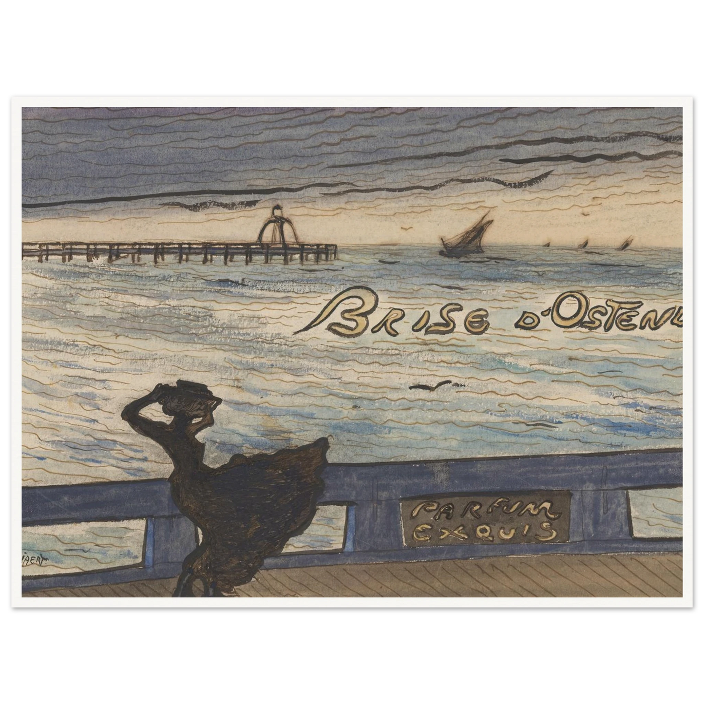 Brise d’Ostende. Parfum exquis (1900-1901) Art Print | Leon Spilliaert-Quipham Collections
