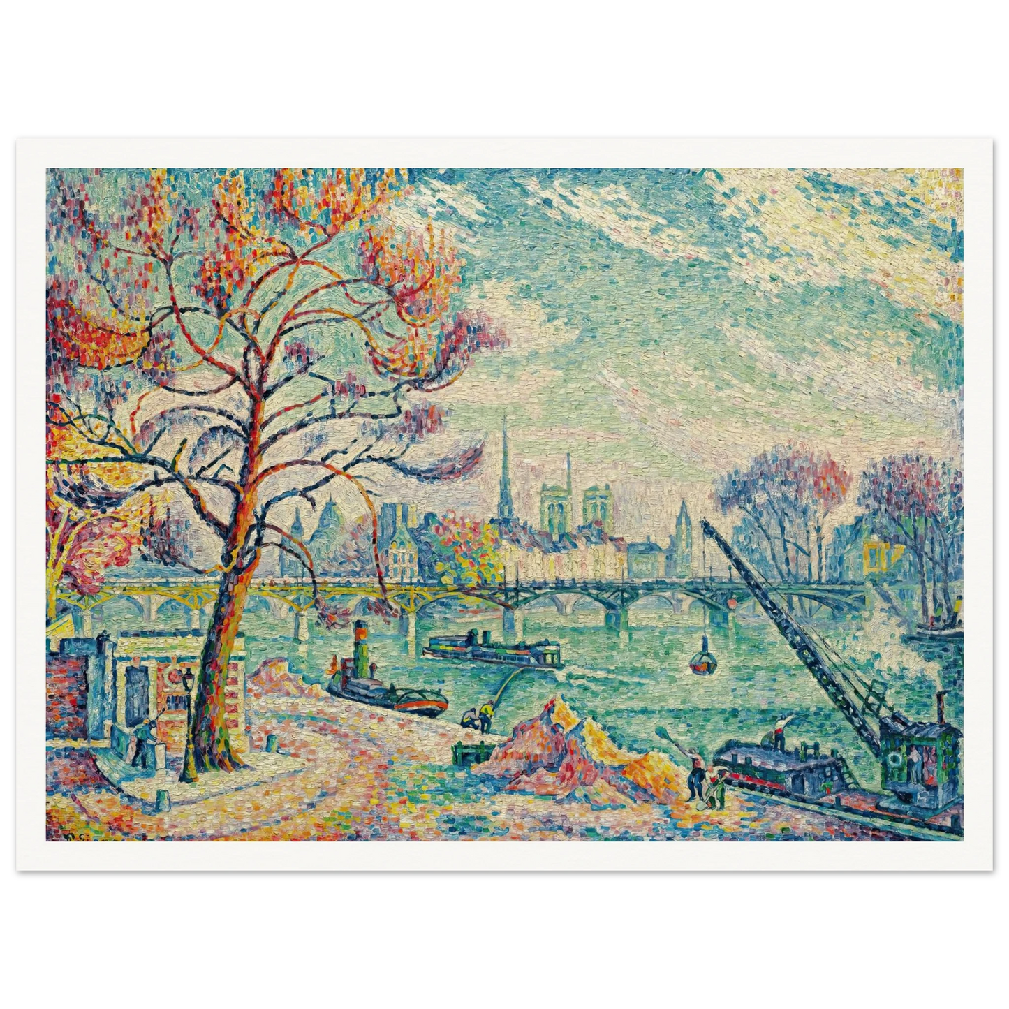 Pont Des Arts (Paris) (1925) Art Print | Paul Signac-Quipham Collections