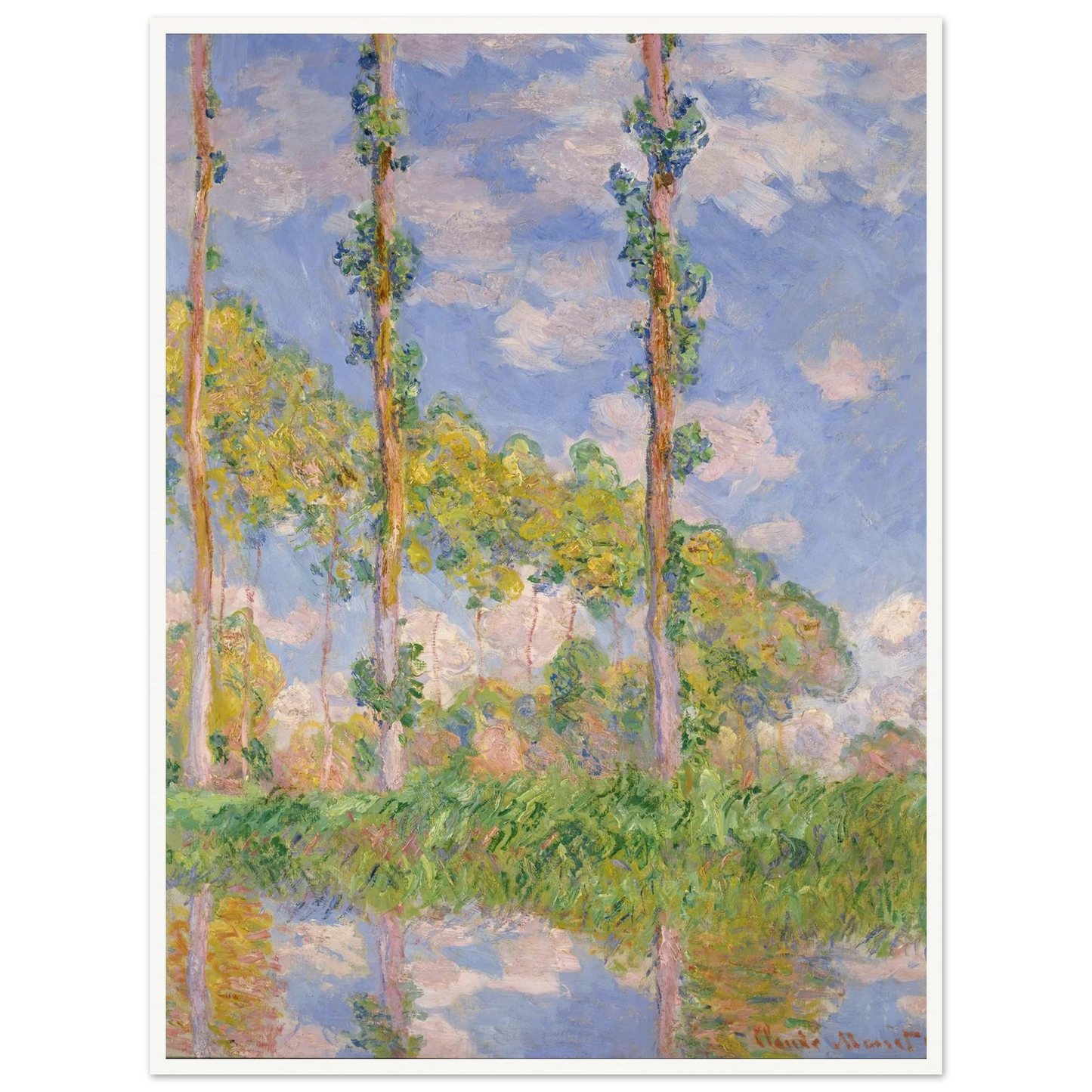 Poplars in the Sun (1891) Art Print | Claude Monet-Quipham Collections
