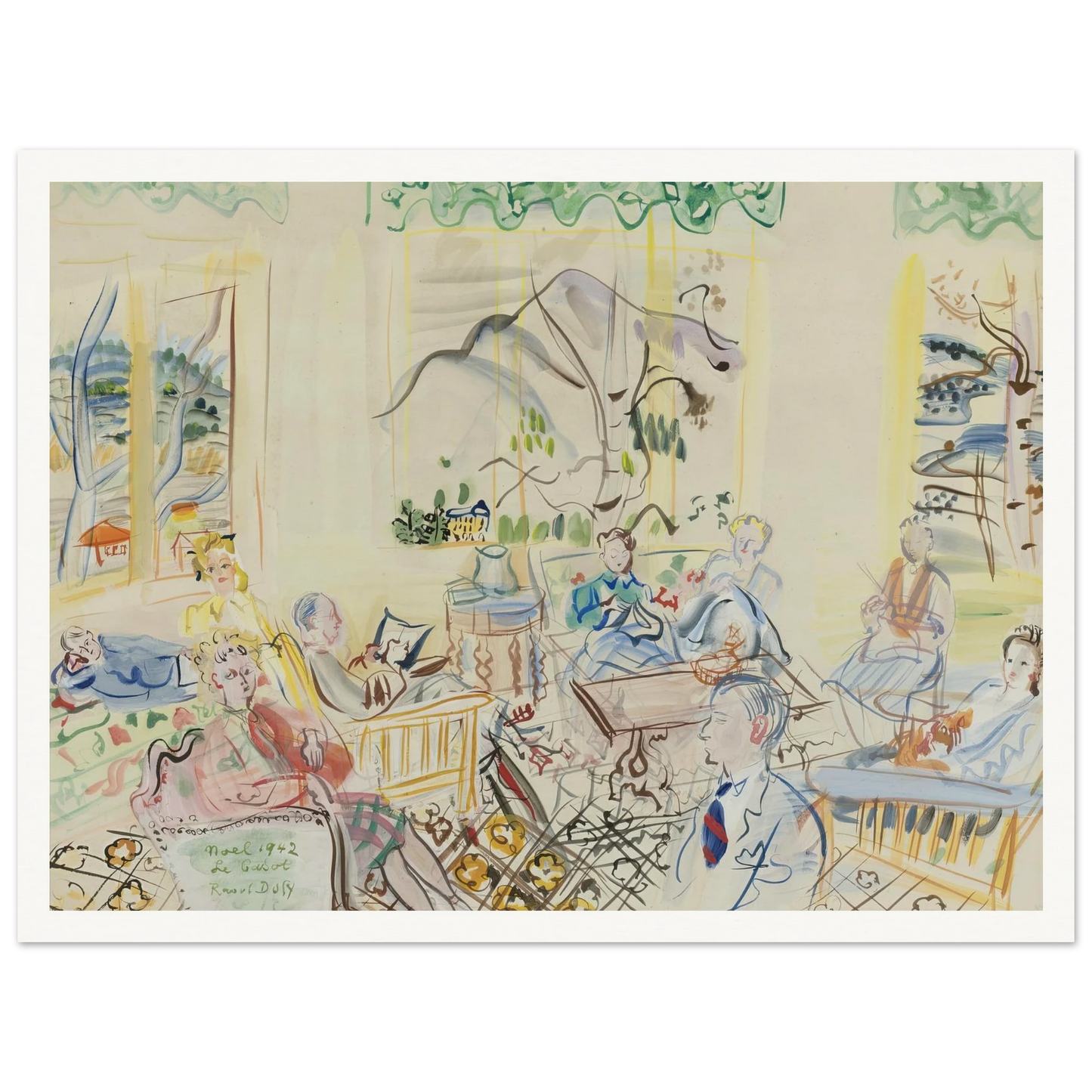 ‘Le Casot’ À vernet-les-bains, noel (1942) Art Print | Raoul Dufy-Quipham Collections
