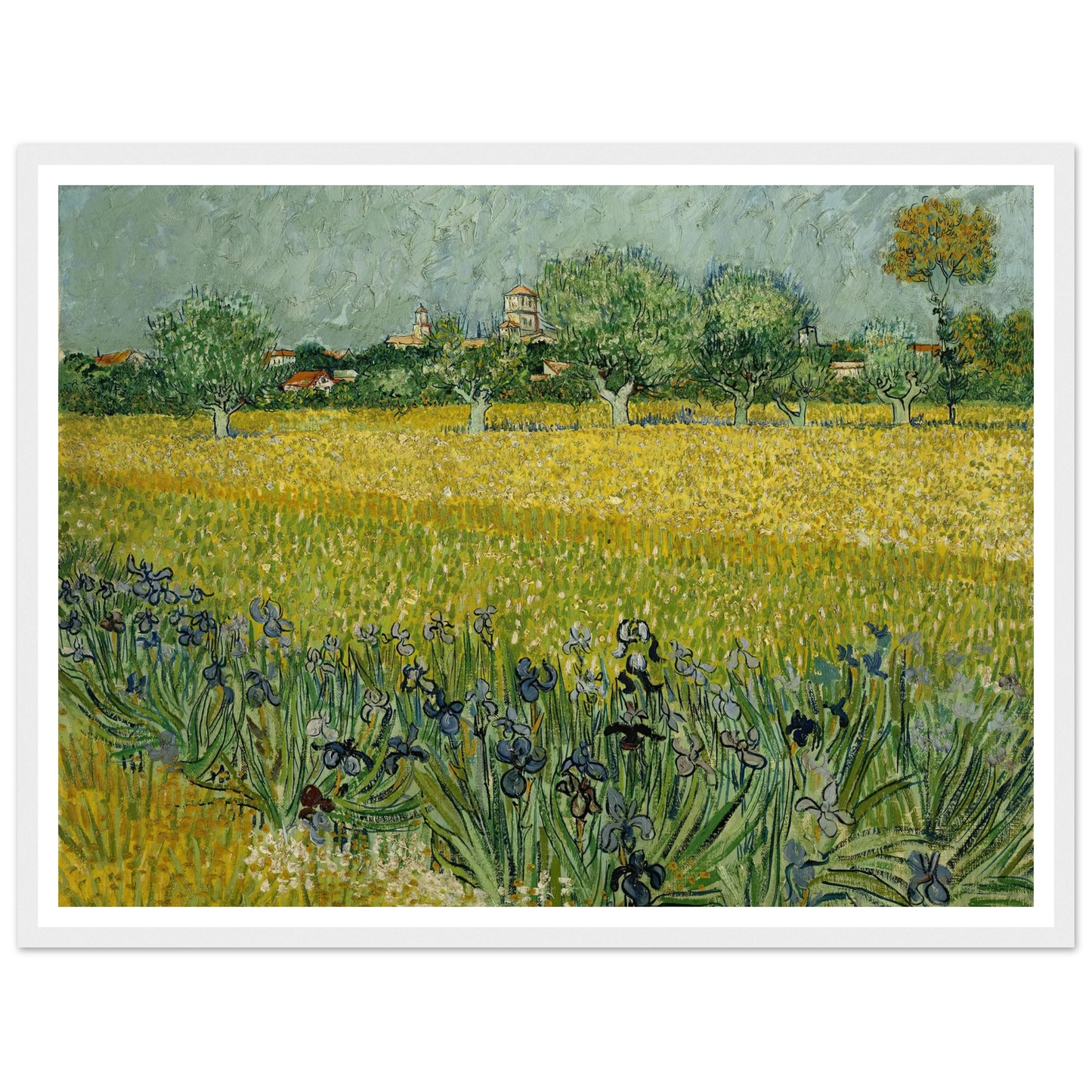 Field with flowers near Arles (1888) Art Print | Vincent van Gogh-Quipham Collections