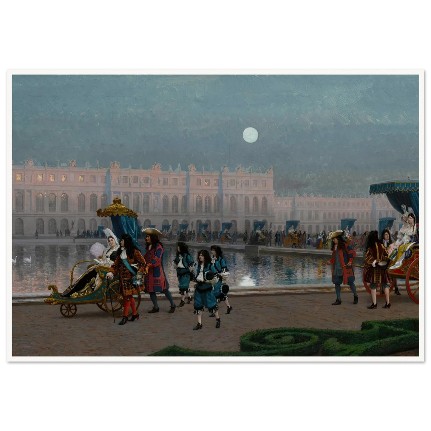 Promenade de la Cour dans les jardins de Versailles Art Print | Jean Leon Gerome-Quipham Collections
