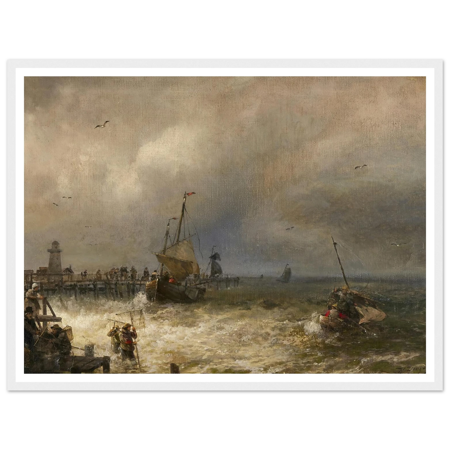 The Return from Fishing Art Print | Hermann Ottomar Herzog-Quipham Collections
