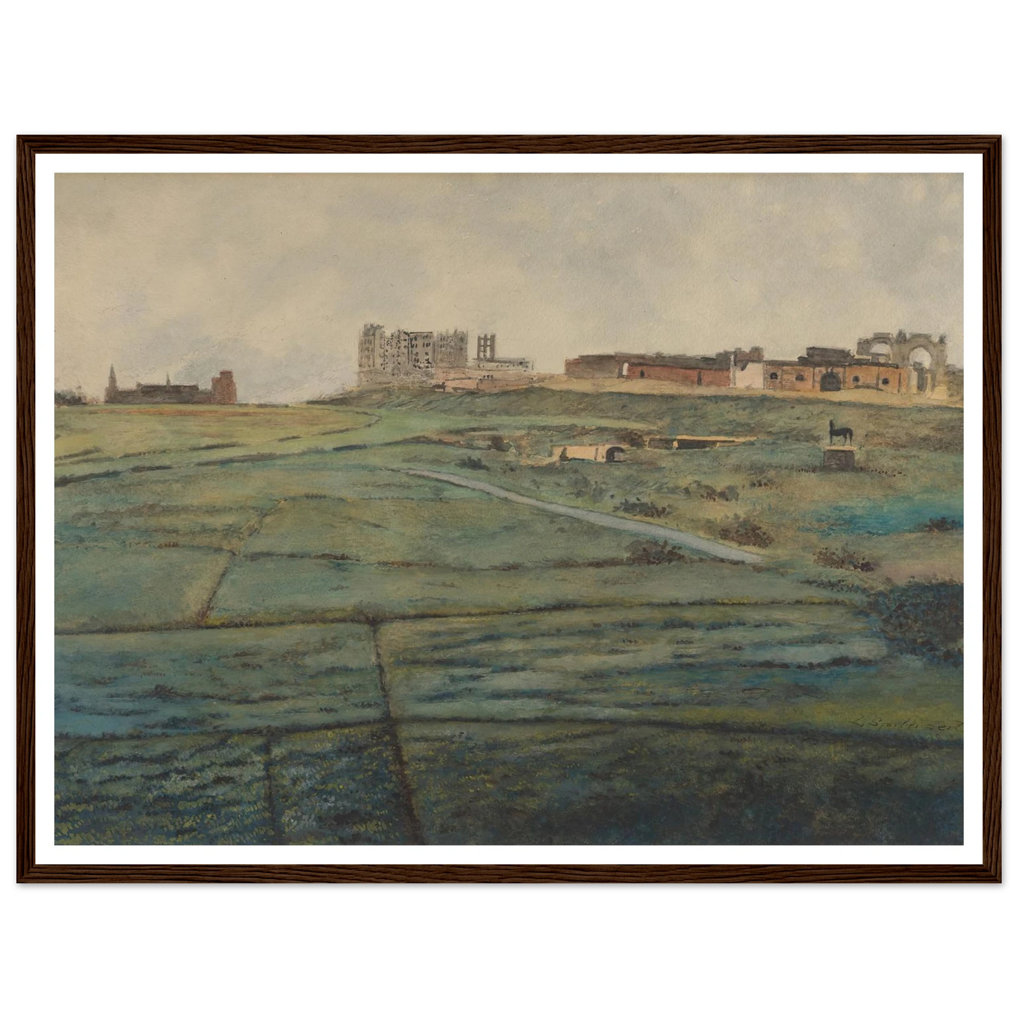 De Wellingtonrenbaan en het Royal Palace Hotel te Oostende kort na de Tweede Wereldoorlog (1945) Art Print | Leon Spilliaert-Quipham Collections