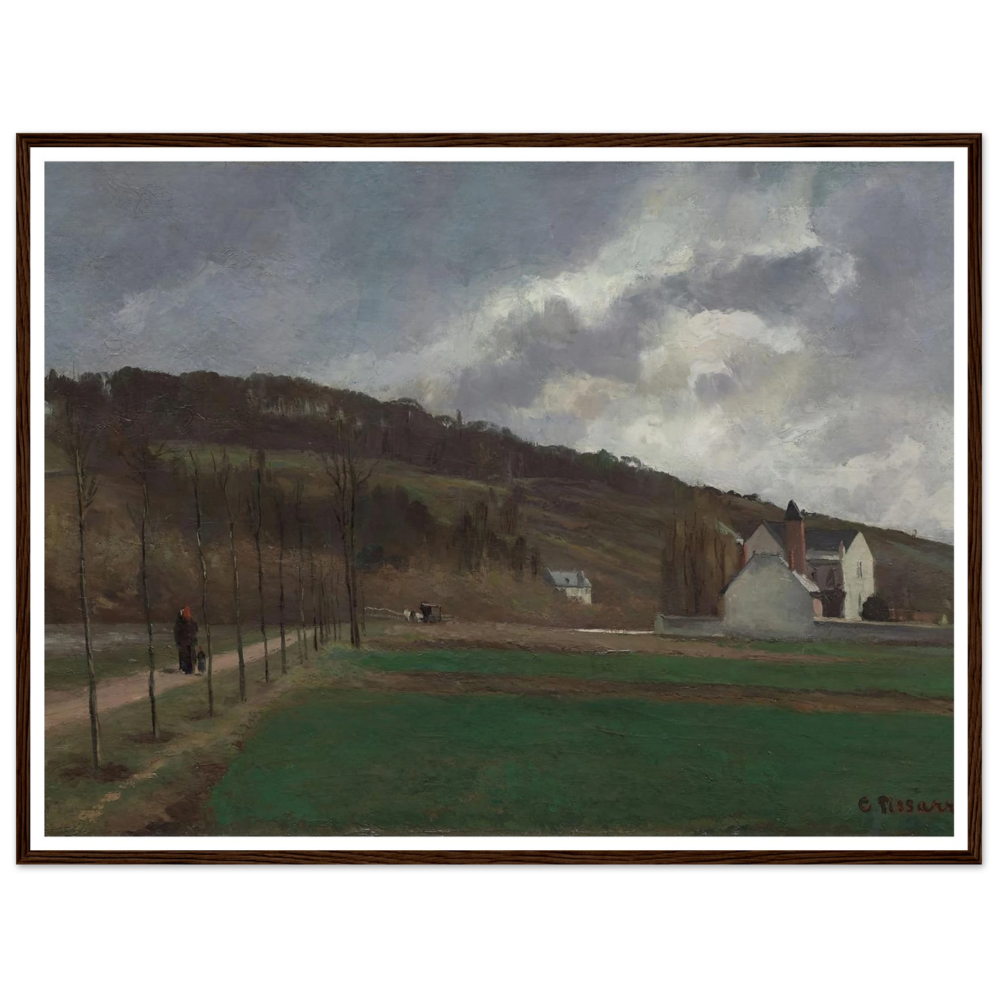 The Banks of the Marne in Winter (1866) Art Print | Camille Pissarro-Quipham Collections
