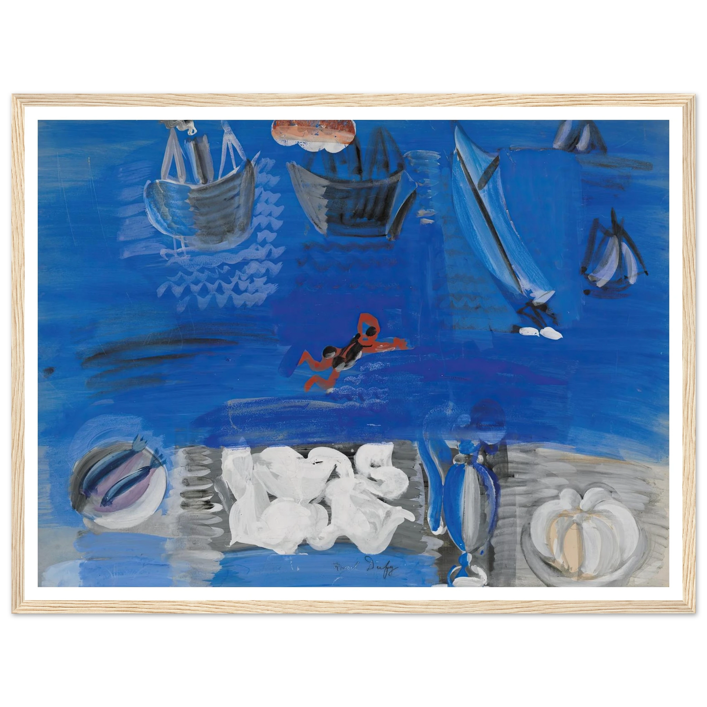 Nature morte et bateaux (circa 1923) Art Print | Raoul Dufy-Quipham Collections