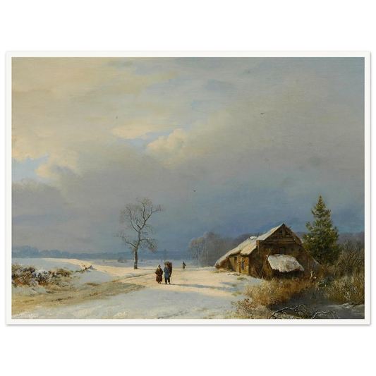 Dutch winter in the Gooi (1828) Art Print | Barend Cornelis Koekkoek-Quipham Collections