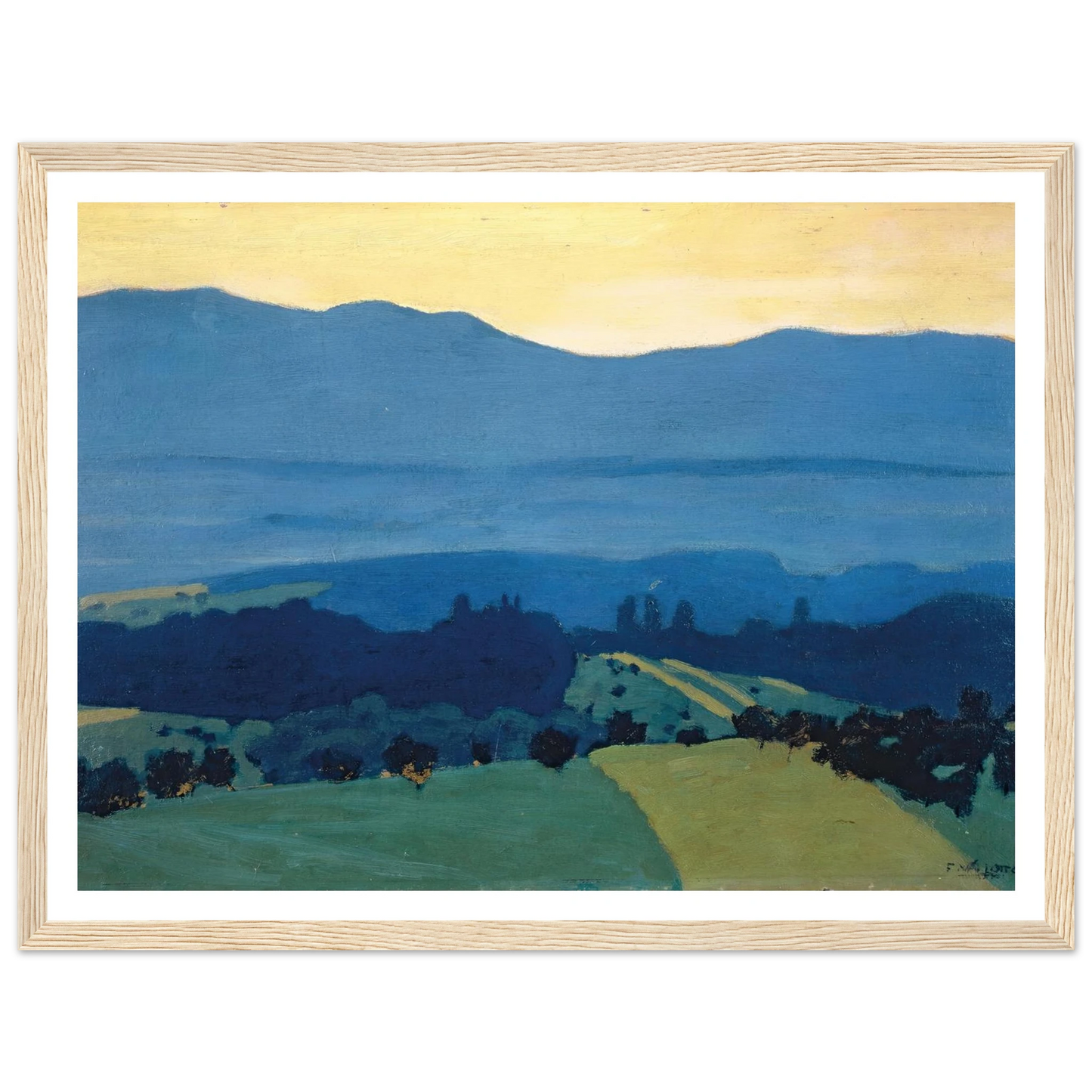 Landscape in the Jura Mountains near Romanel (1900) Art Print | Felix Vallotton-Quipham Collections