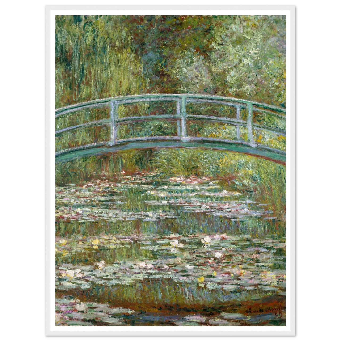 Bridge over a Pond of Water Lilies (1899) Art Print | Claude Monet-Quipham Collections