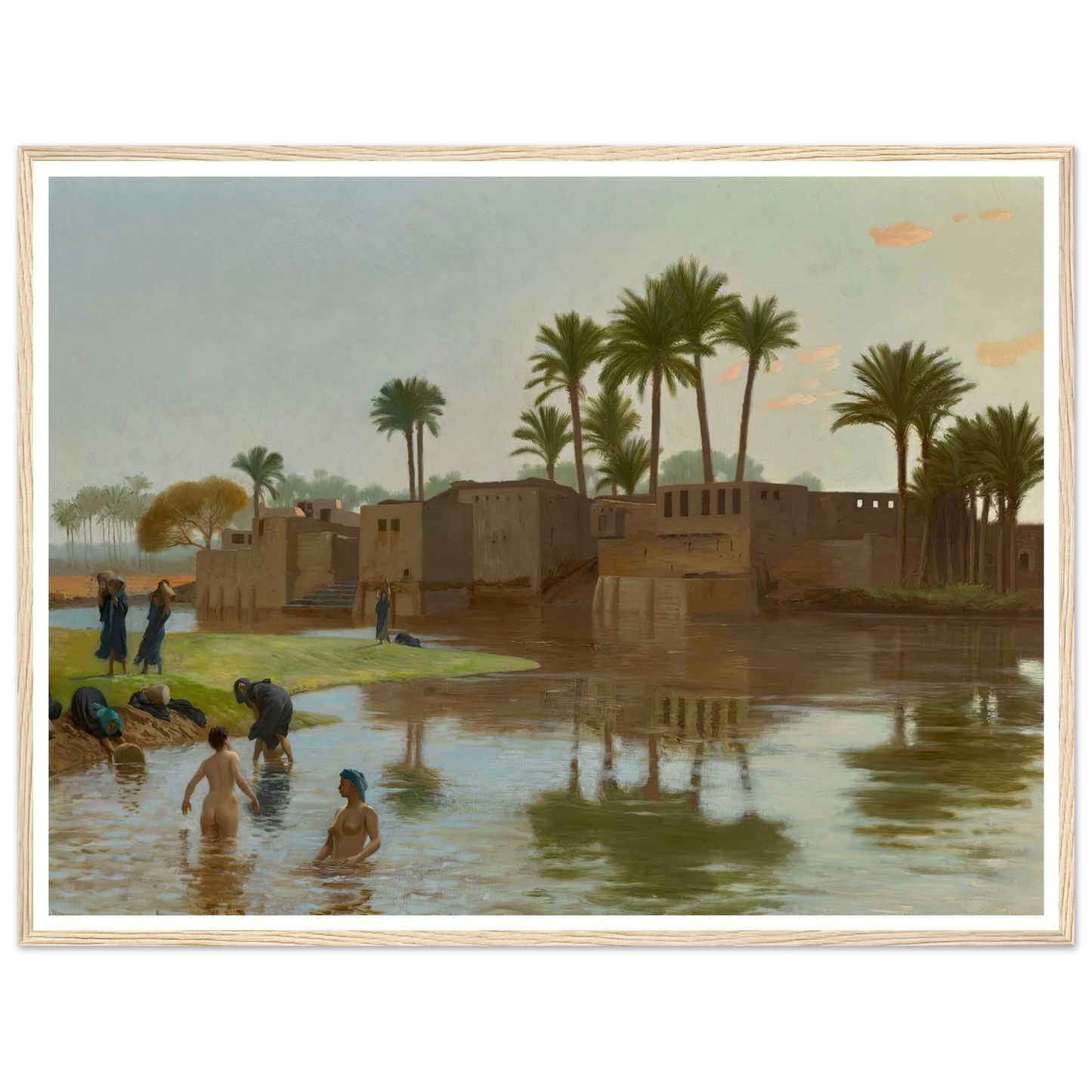 Femmes fellahs au bain Art Print | Jean Leon Gerome-Quipham Collections