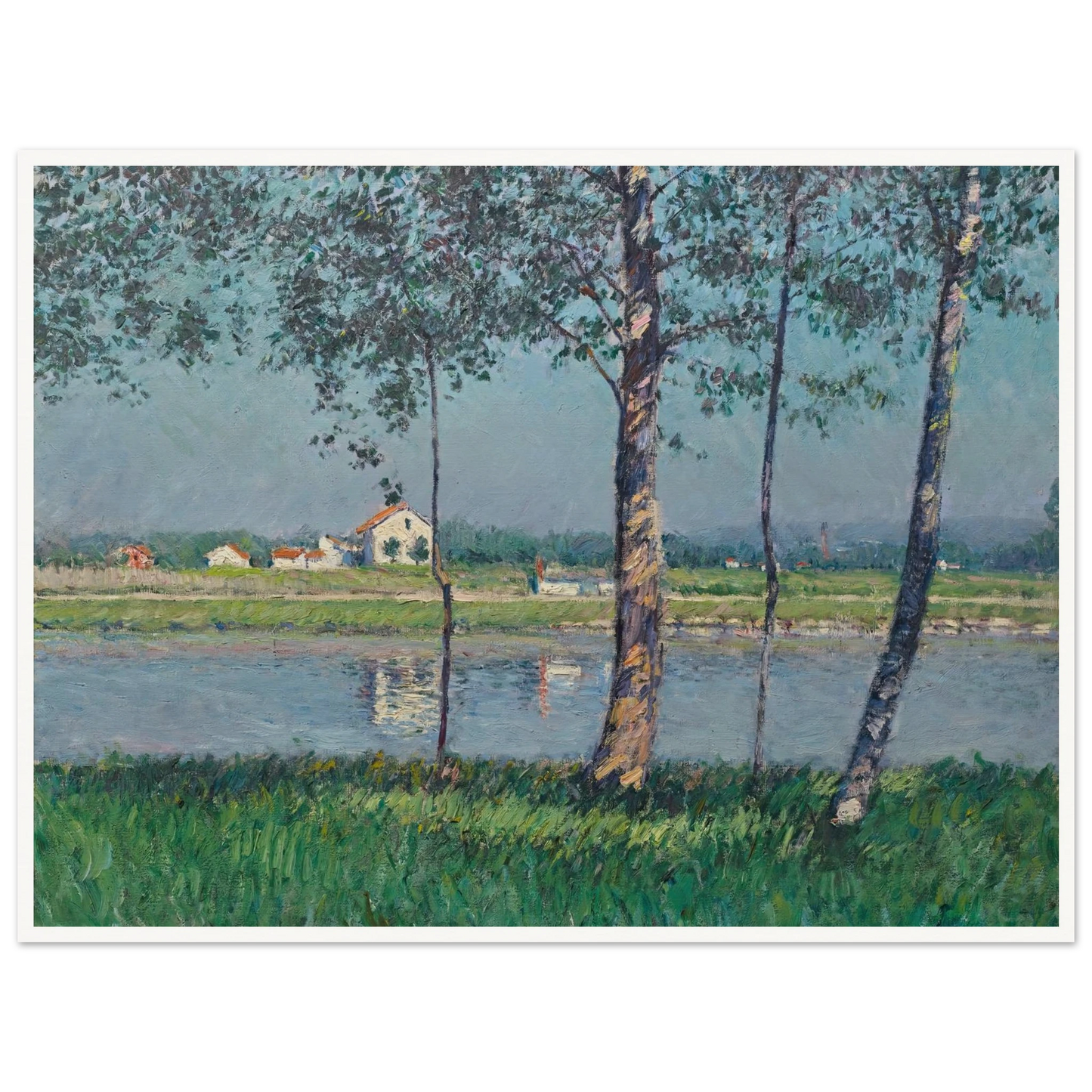 Rive de la Seine au Petit-Gennevilliers (circa 1888) Art Print | Gustave Caillebotte-Quipham Collections