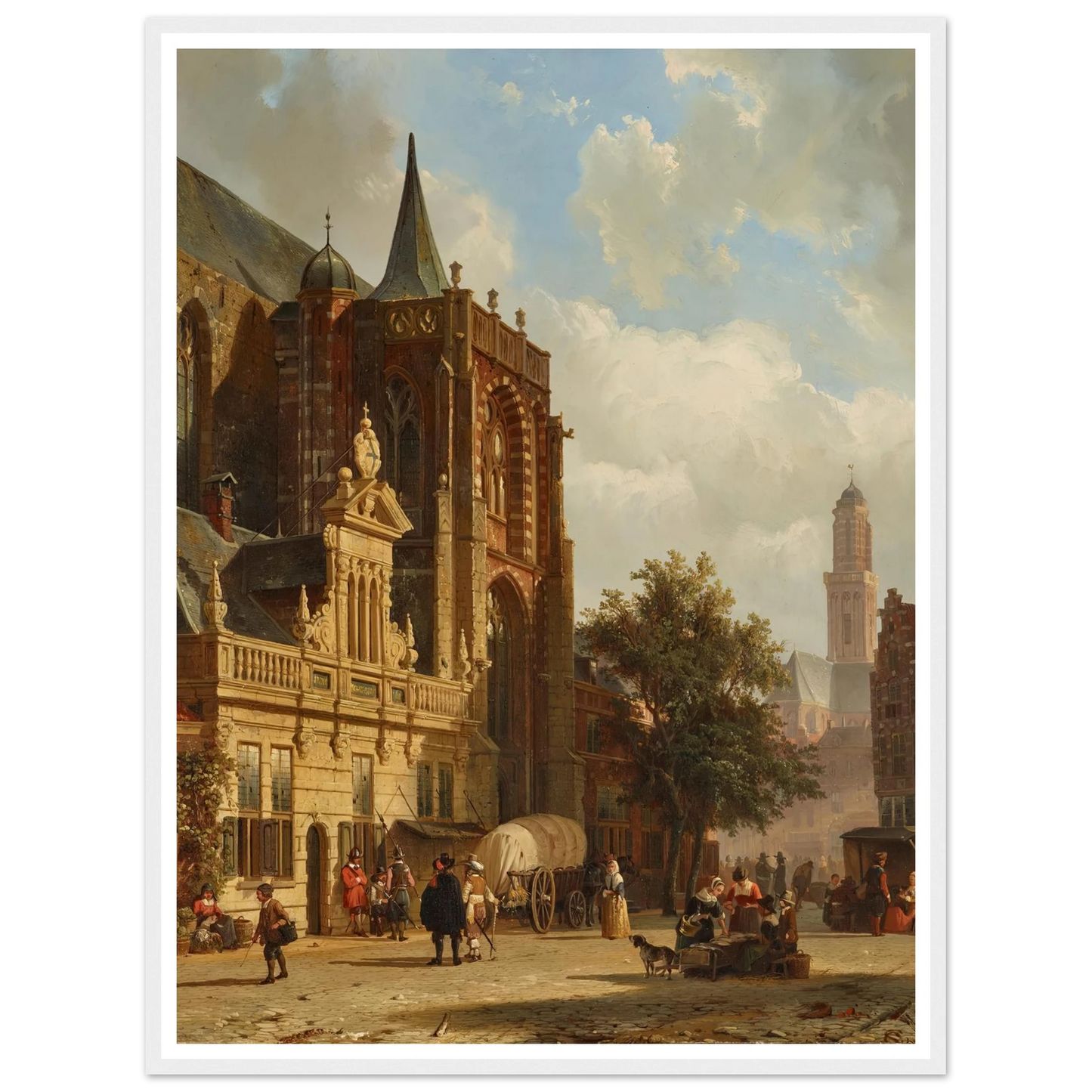 Der Grote Markt in Zwolle (1869) Art Print | Cornelis Springer-Quipham Collections