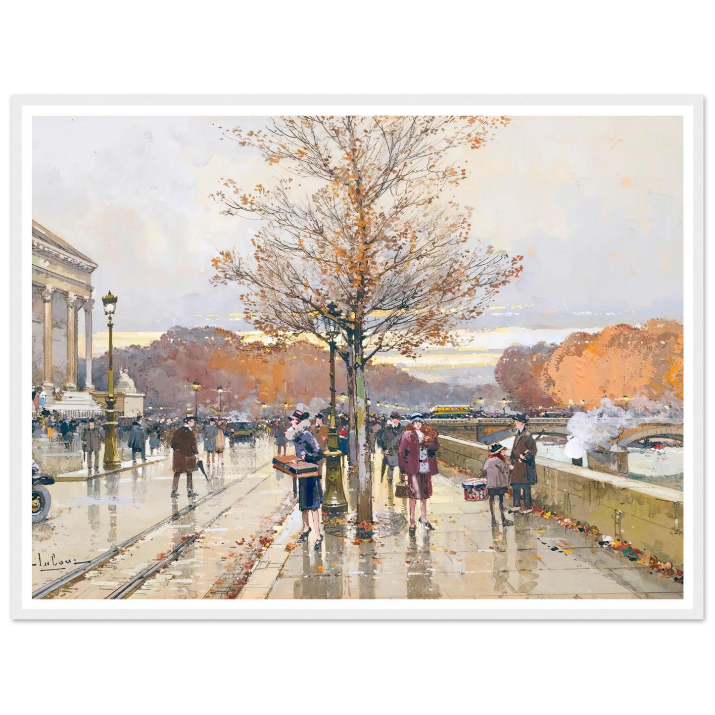 L’assemblée Nationale Et Le Pont De La Concorde Art Print | Eugene Galien Laloue-Quipham Collections