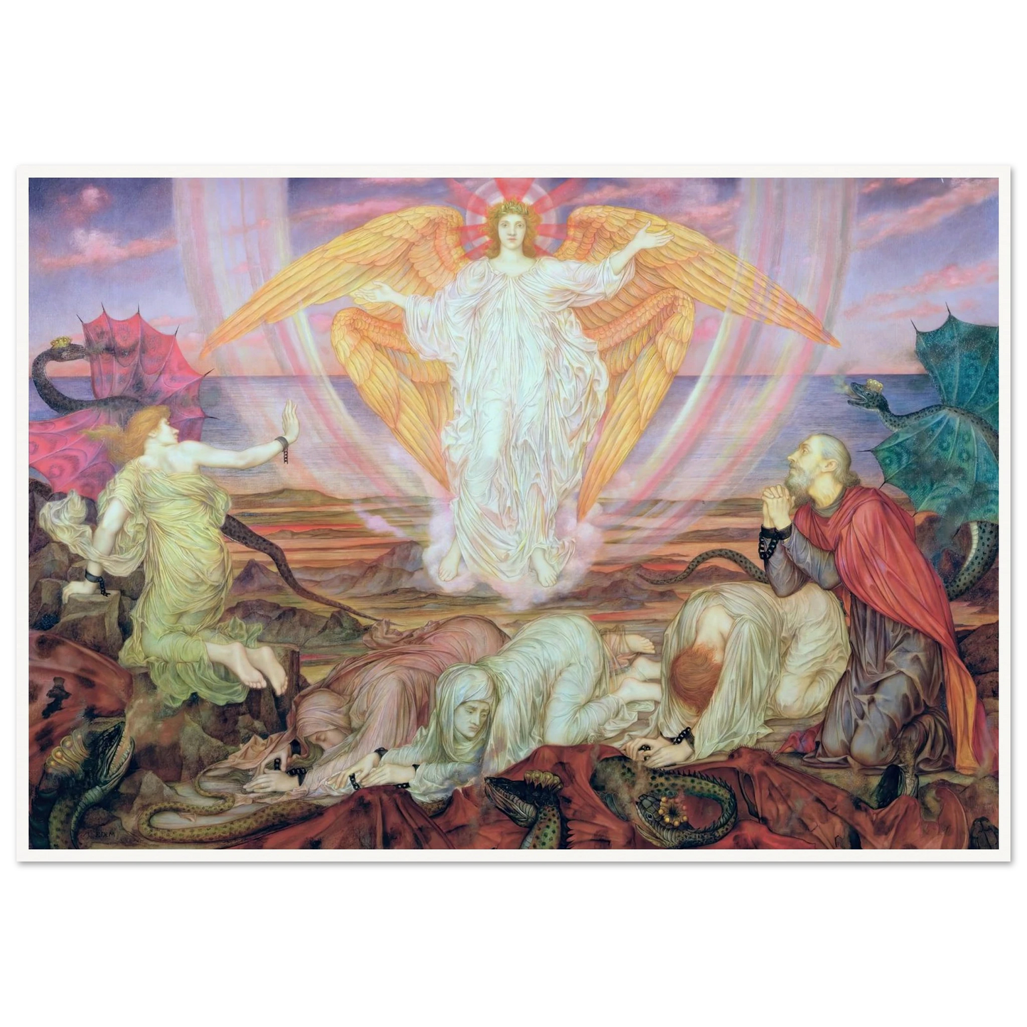 Death of the Dragon (circa 1914) Art Print | Evelyn de Morgan-Quipham Collections