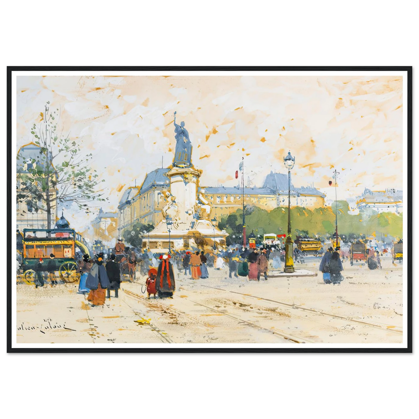 La Place De La République Art Print | Eugene Galien Laloue-Quipham Collections