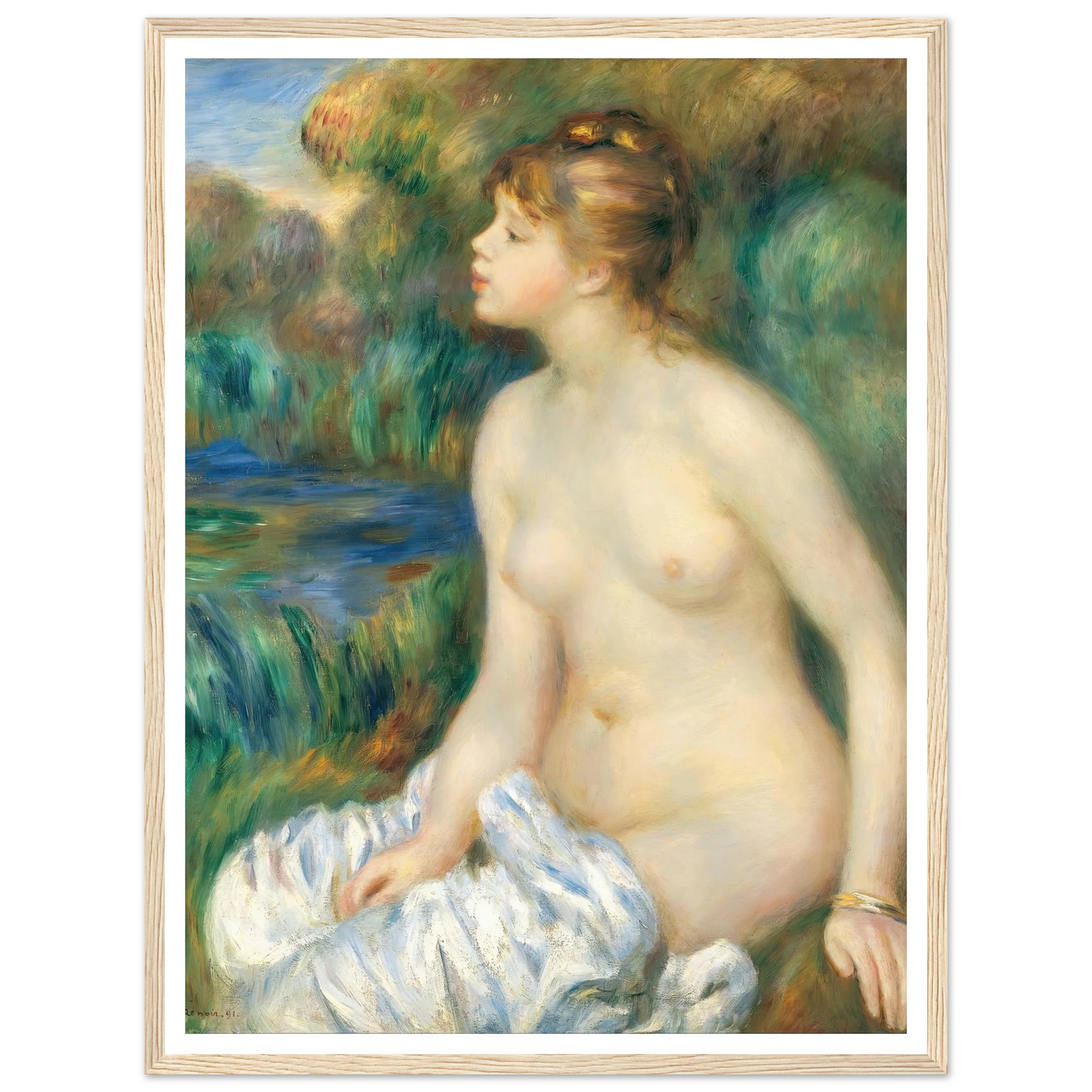 Bather (1891) Art Print | Pierre Auguste Renoir-Quipham Collections