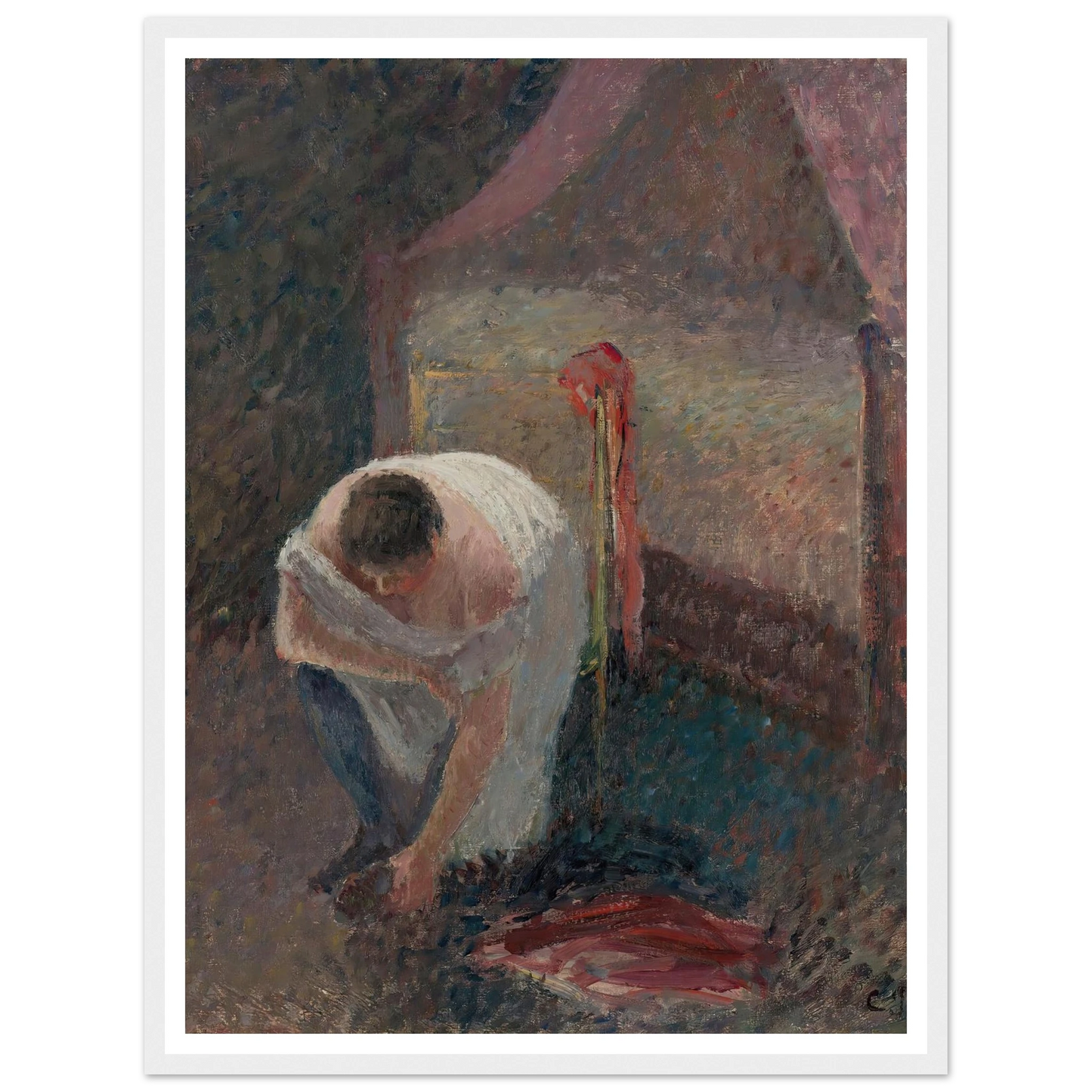 Femme En Chemise Près D’un Lit (circa 1896) Art Print | Camille Pissarro-Quipham Collections