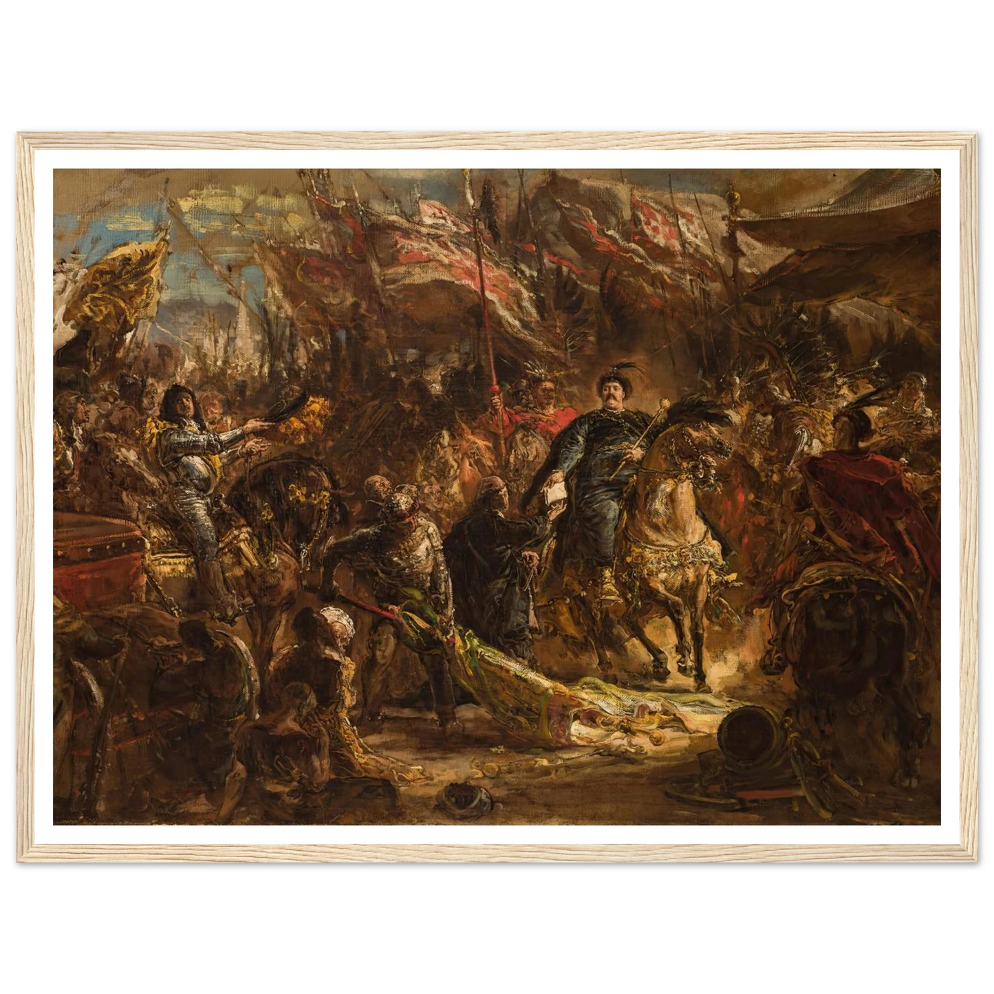 Jan III Sobieski Hands Canon Denhoff a Letter to the Pope with the Message of the Victory over the Turks at Vienna in 1683 (1880) Art Print | Jan Matejko-Quipham Collections