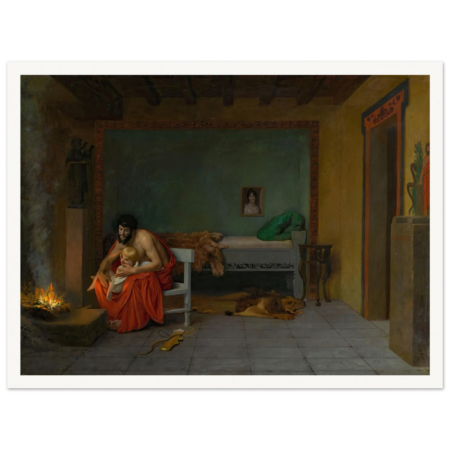 Cupid’s Shivering Limbs the Embers Warm Art Print | Jean Leon Gerome-Quipham Collections