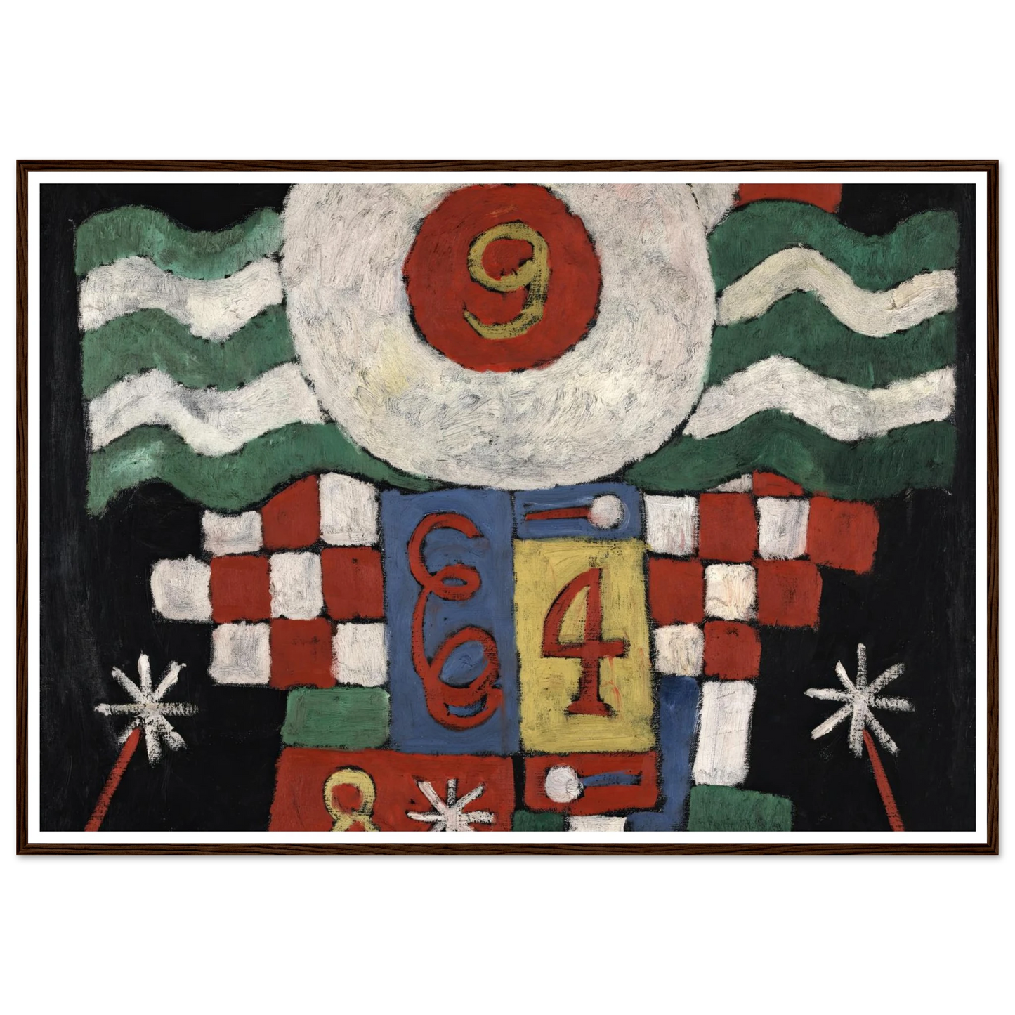 Collection of Numbers, Designs and Letters Seen by Me at the Beginning of the War in Berlin–Military in Nature (ca. 1915) Art Print | Marsden Hartley-Quipham Collections