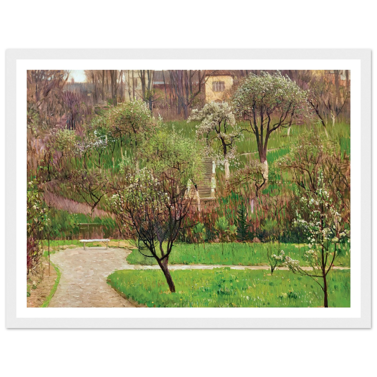 Garten in Döbling (Garden in Döbling, Vienna) (circa 1908) Art Print | Carl Moll-Quipham Collections