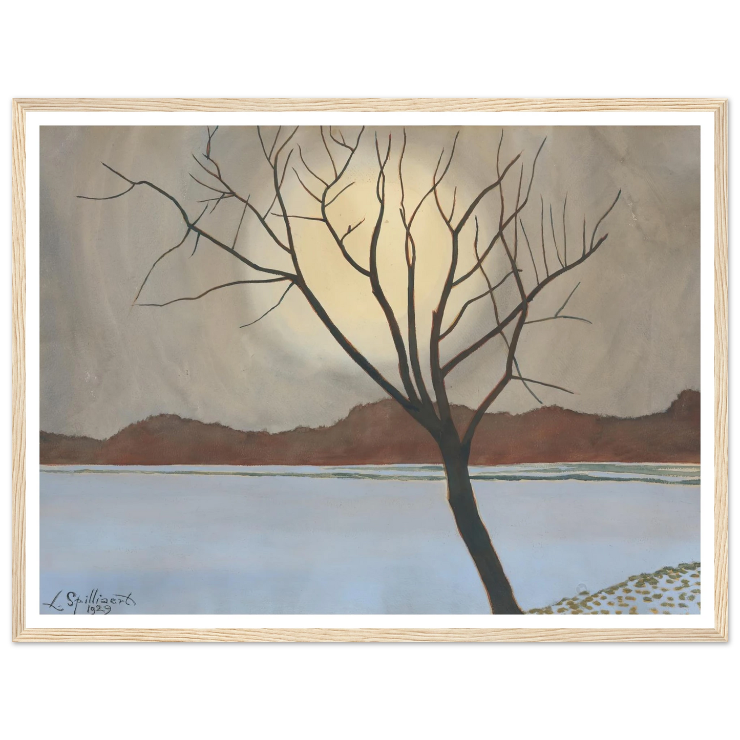 Landschap met boom op het voorplan (from 1929 until 1930) Art Print | Leon Spilliaert-Quipham Collections